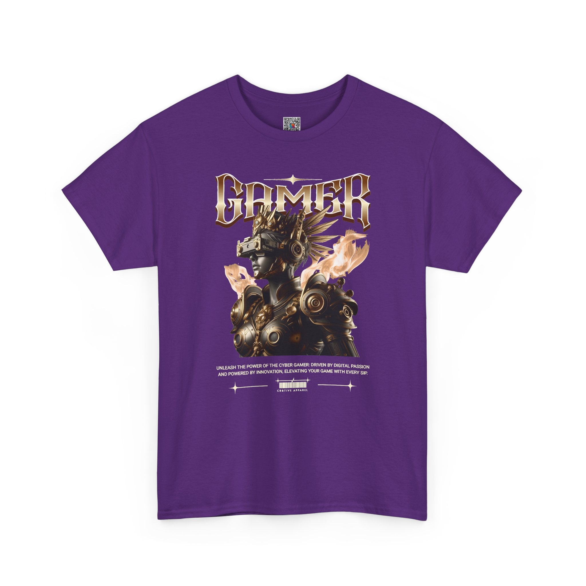 Cyber Gamer T-Shirt | Futuristic Female Gaming Warrior Graphic Tee | Sci-Fi Gamer Design | Cr8tive Designs