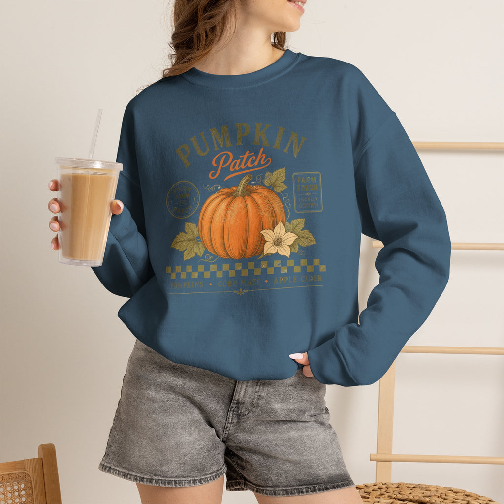 Farm Fresh Pumpkin Patch Sweatshirt | Rustic Farmhouse Fall Sweatshirt | Cr8tive Designs