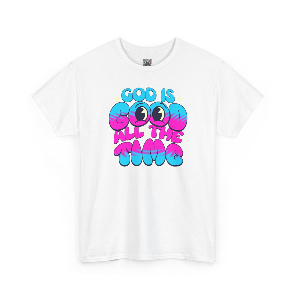 God Is Good All The Time T‑Shirt | Retro Bubble Letter Faith Tee | Cr8tive Designs