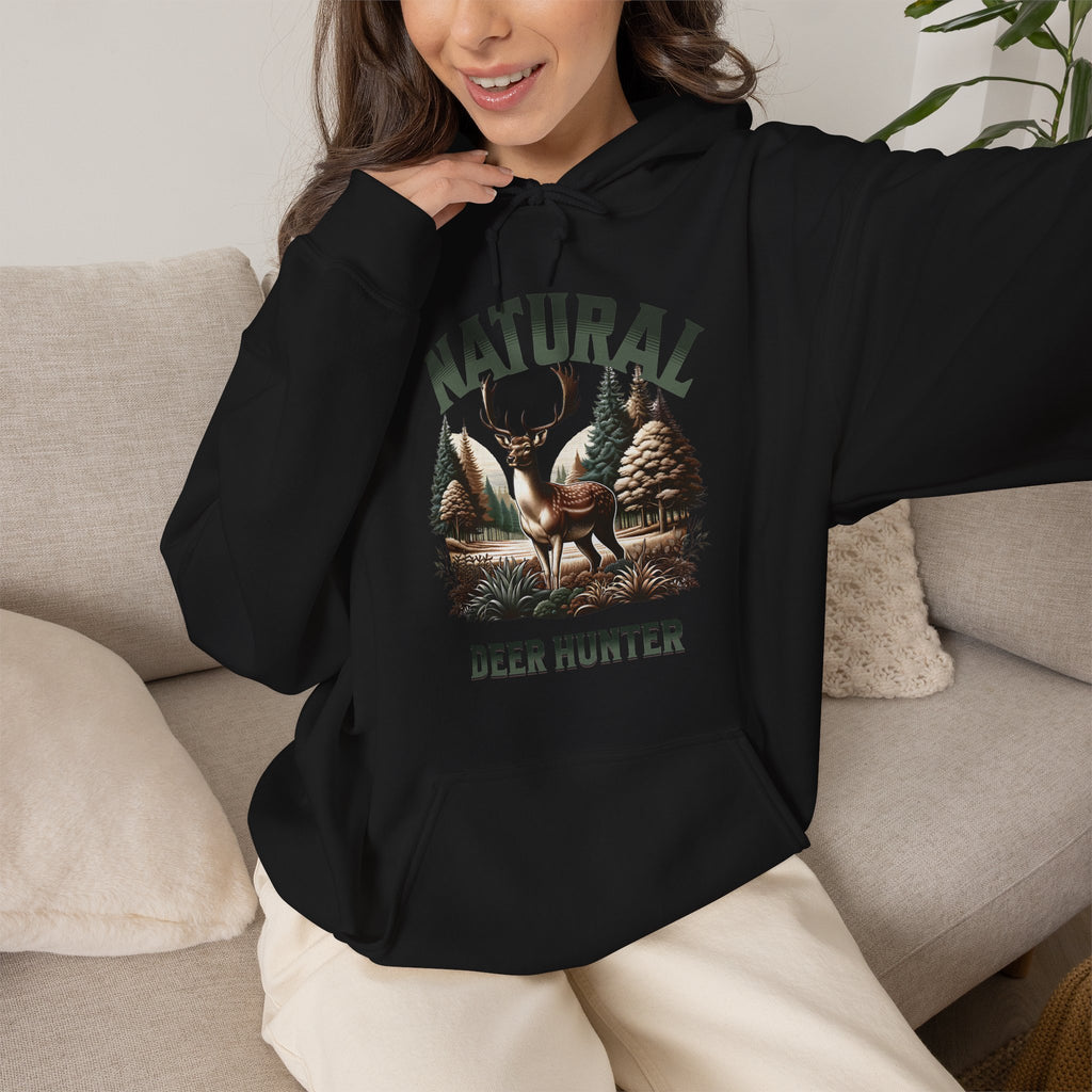 Natural Deer Hunter Hoodie | Woodland Wildlife & Hunting Design | Cr8tive Designs