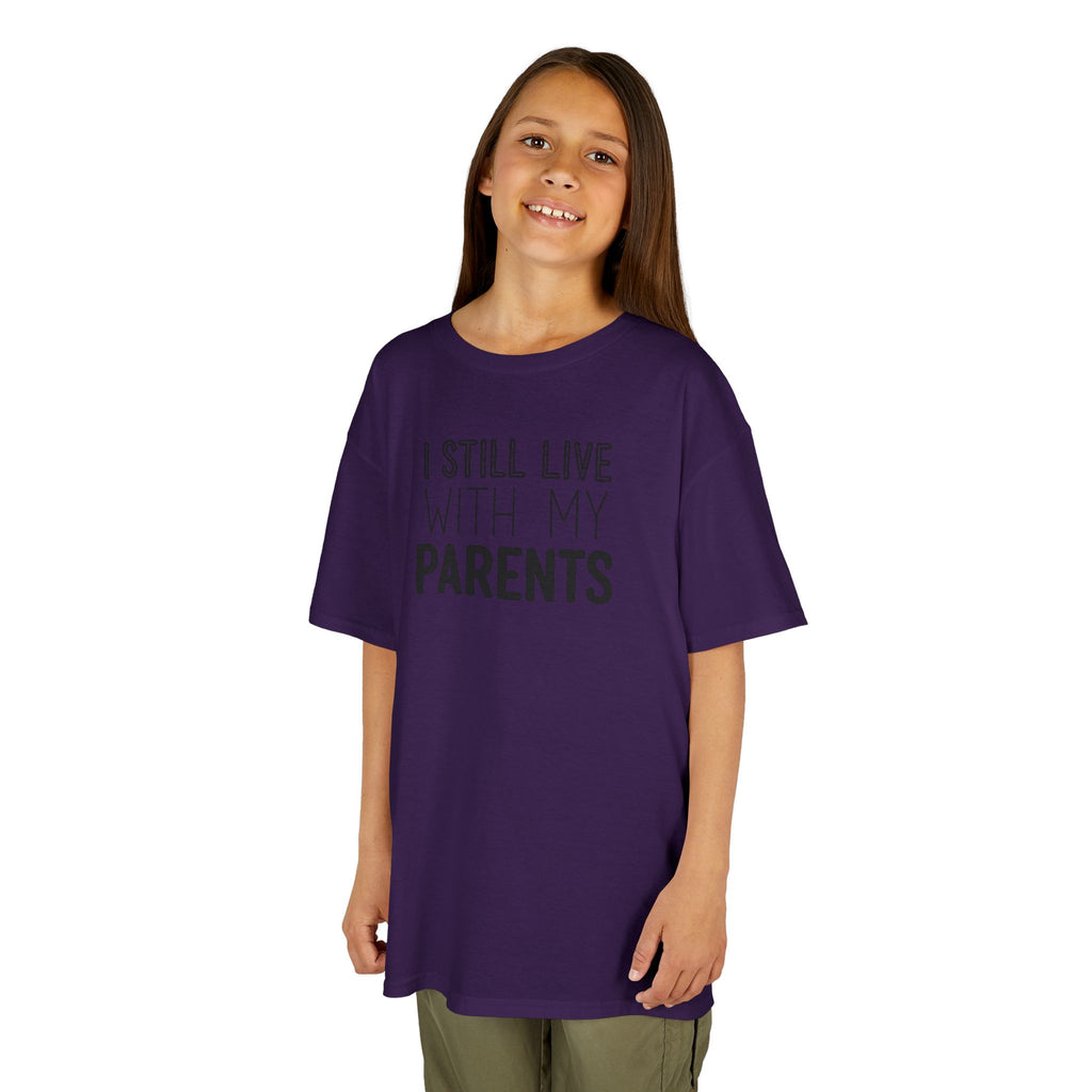 I Still Live With My Parents Youth Tee | Funny Kids Graphic T-Shirt | Cr8tive Designs