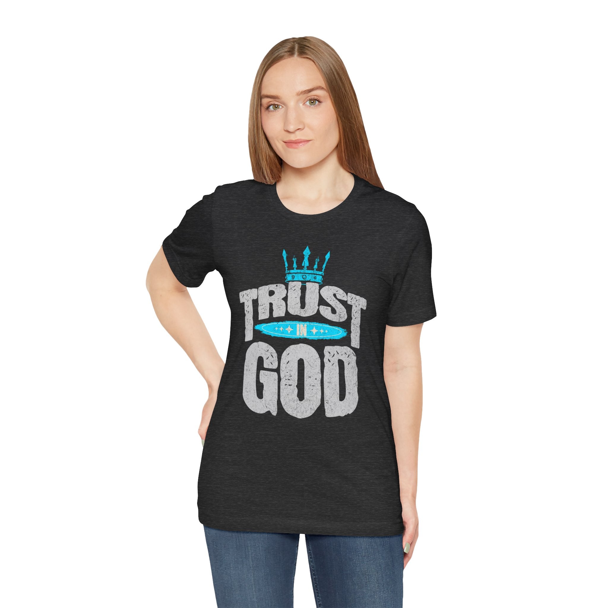 Trust in God T-Shirt | Faith Graphic Tee with Crown Design| Cr8tive Designs