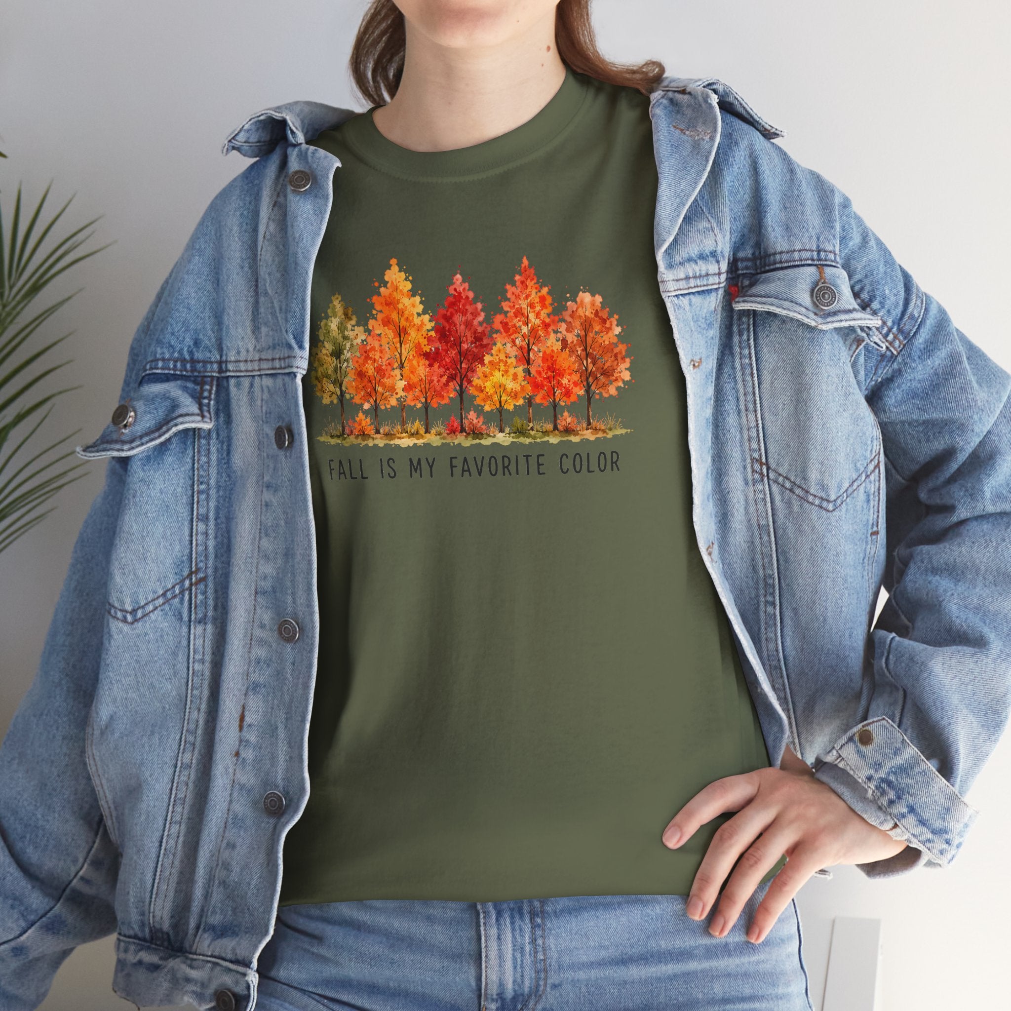 Fall Is My Favorite Color Tee | Watercolor Autumn Trees T-Shirt | Cr8tive Designs