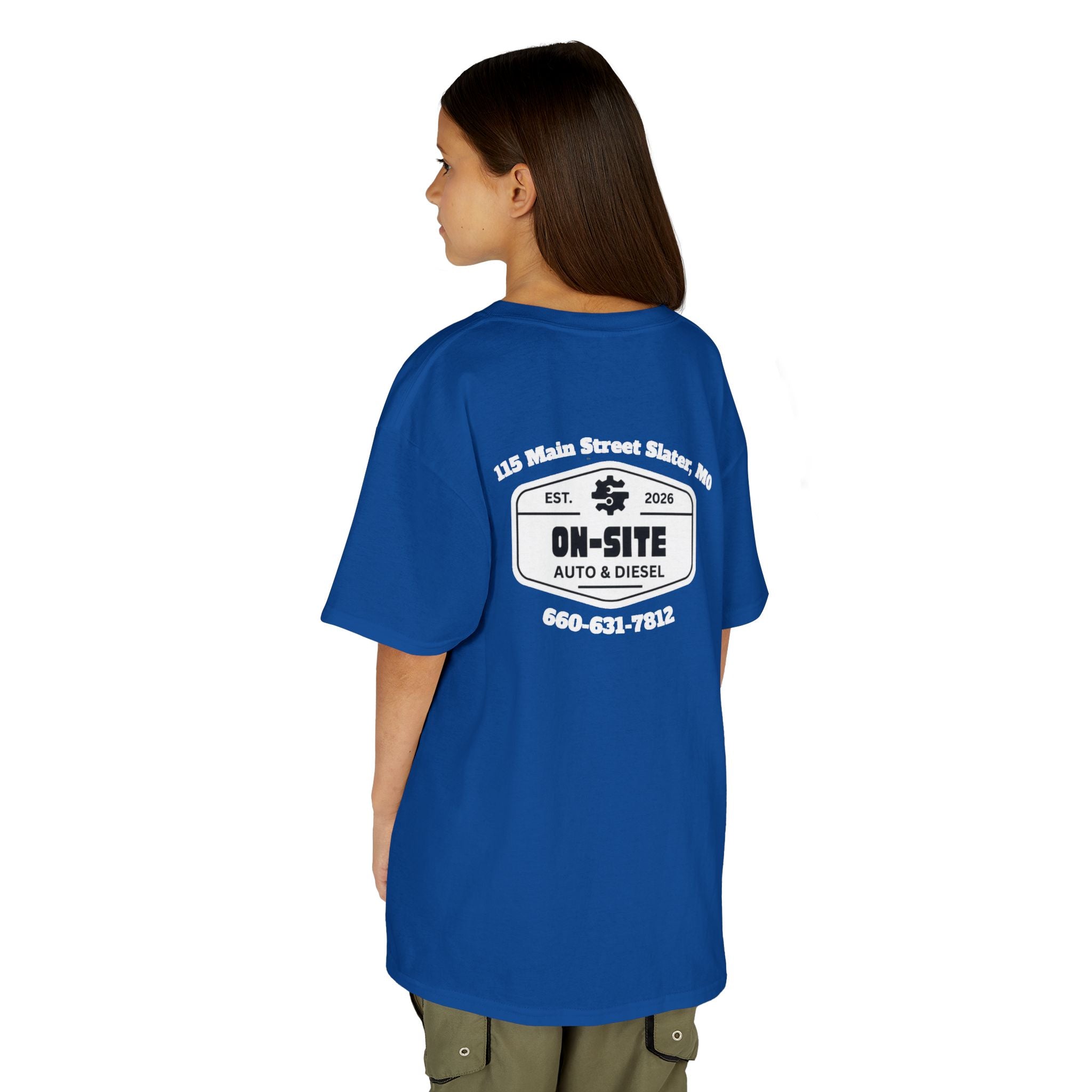 On-Site Auto & Diesel Custom Business Youth T-Shirt | Automotive Workwear | Cr8tive Designs