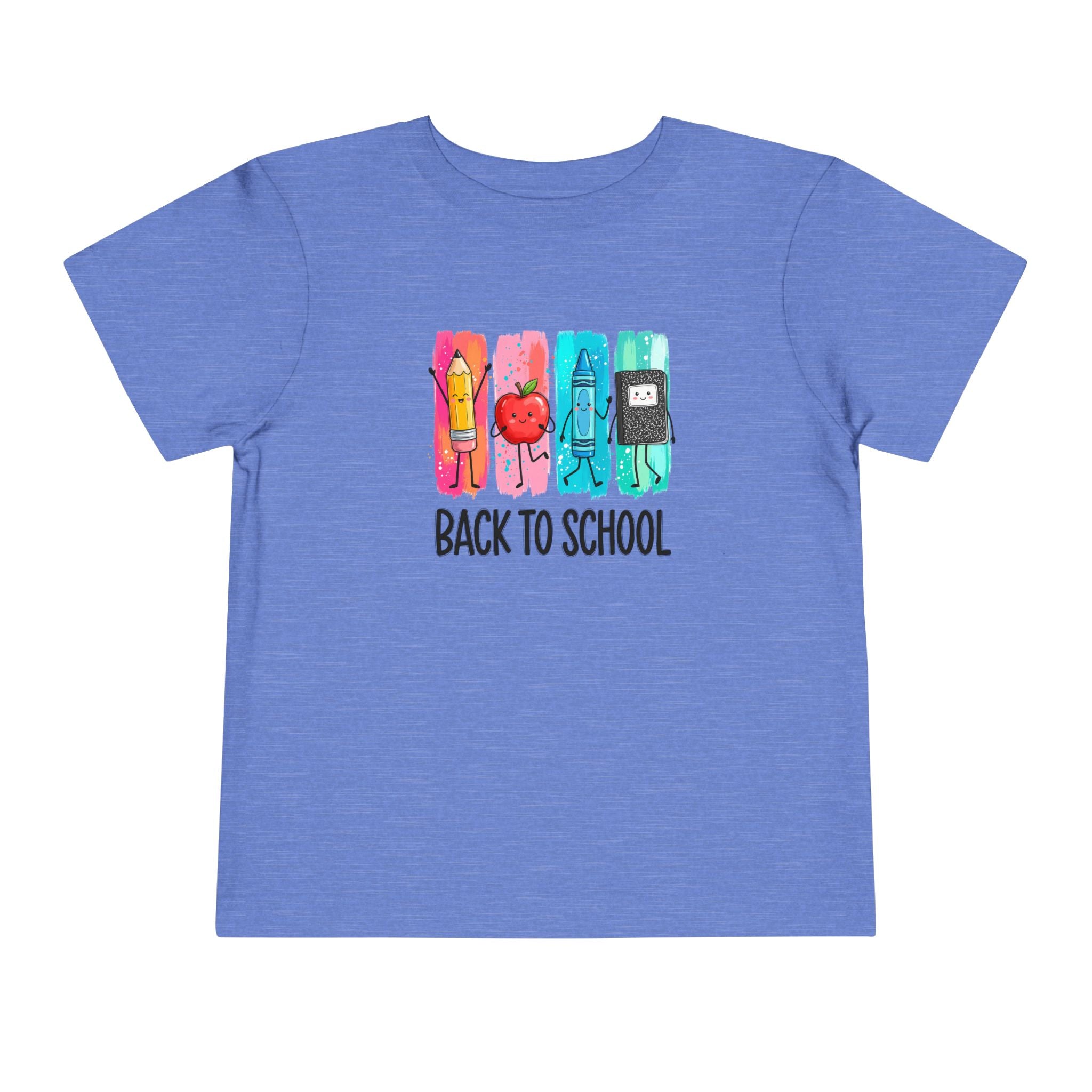 Back-to-School Buddies Toddler Tee | Colorful School Supplies T-Shirt | Cr8tive Designs