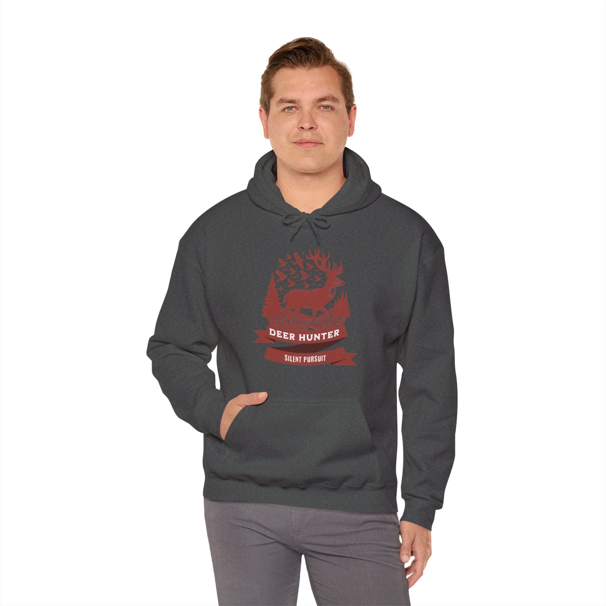 Deer Hunter Silent Pursuit Hoodie | Rustic Woodland Hunting Design | Cr8tive Designs