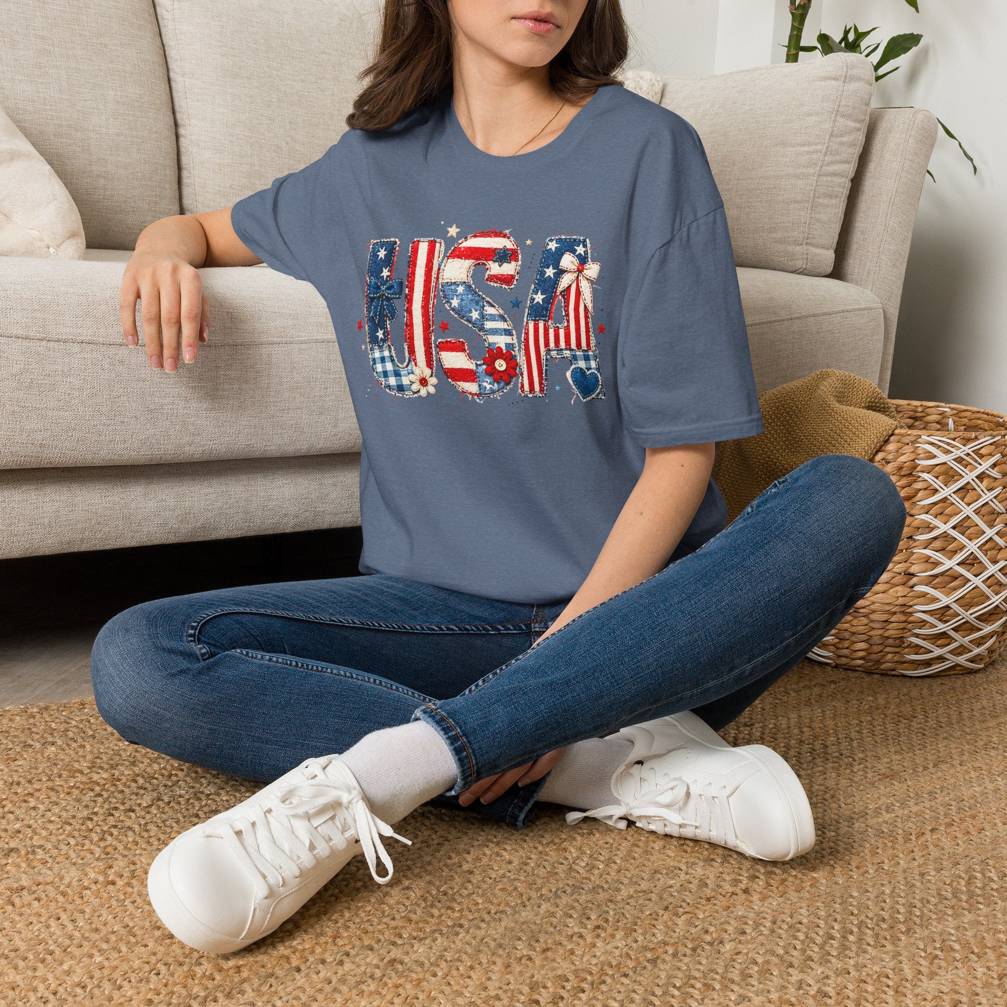 USA Patriotic | Vintage Red White & Blue Design | Cr8tive Designs