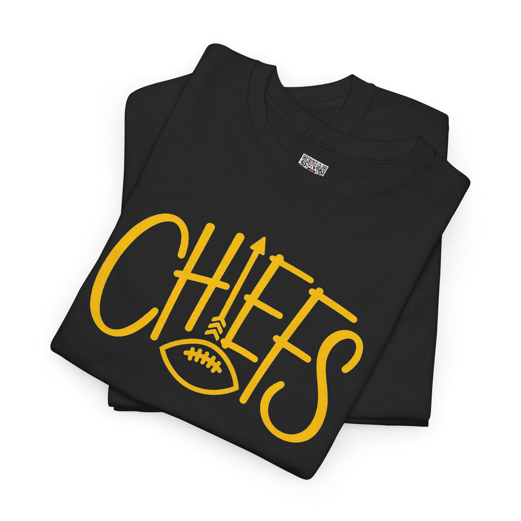 Chiefs Graphic T-Shirt | Red and Gold Sunday Football Spirit Tee | Cr8tive Designs
