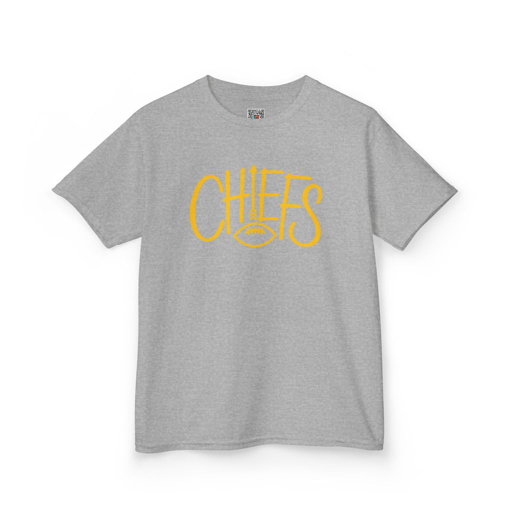 Chiefs Arrow Football Youth Shirt | Red and Gold Sunday Football Spirit Tee | Cr8tive Designs