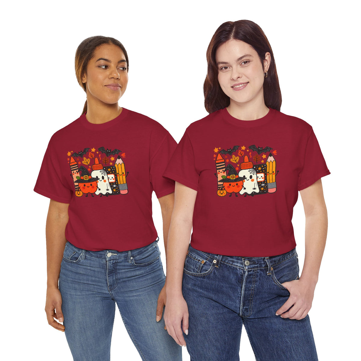 Spooky School Supplies T-Shirt | Cute Halloween Teacher & Student Graphic Tee | Cr8tive Designs