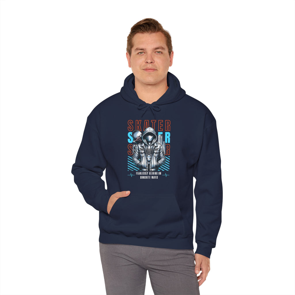 Skater Fearlessly Gliding | Urban Streetwear Hoodie | Cr8tive Designs
