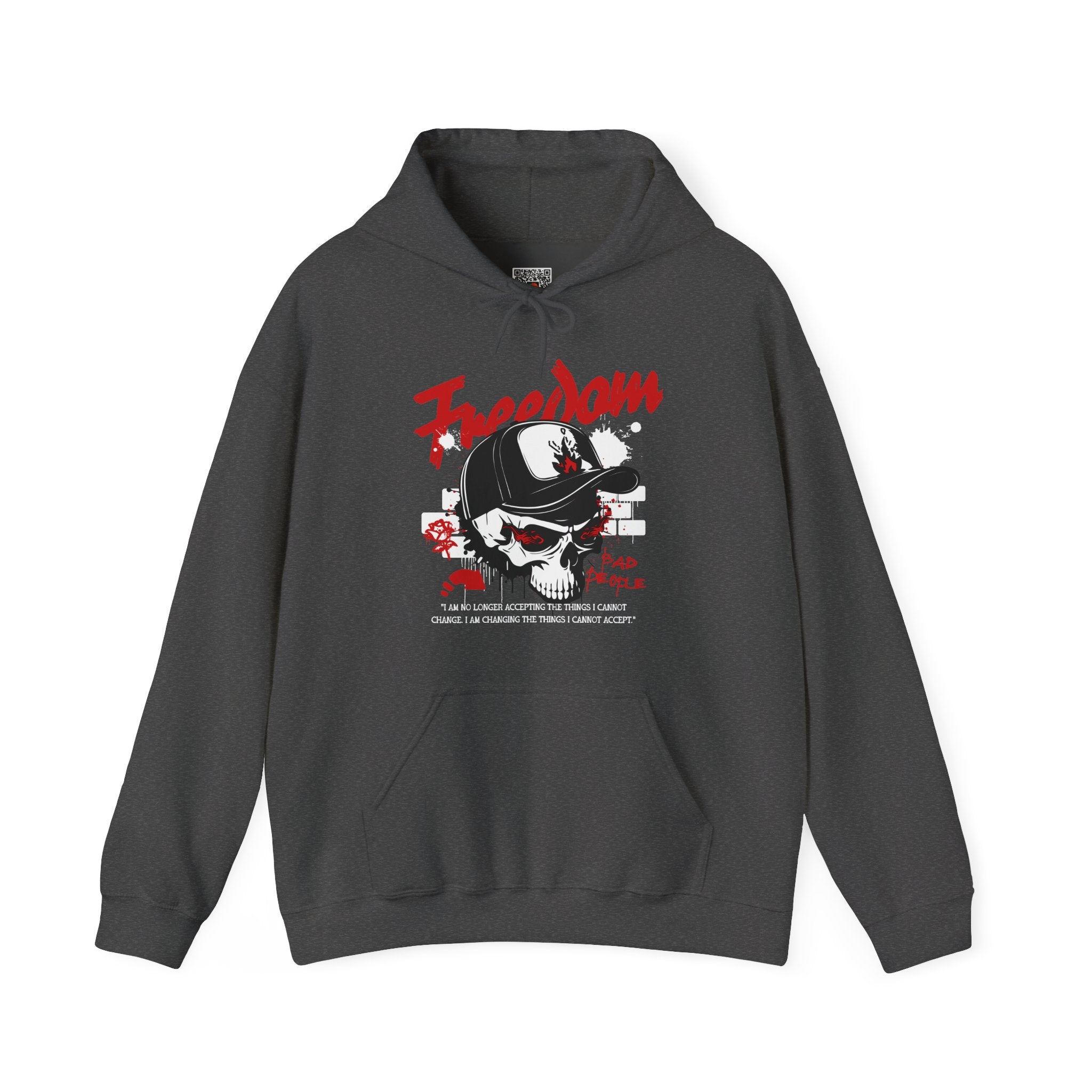 Freedom | Rebellious Skull Streetwear Hoodie | Cr8tive Designs
