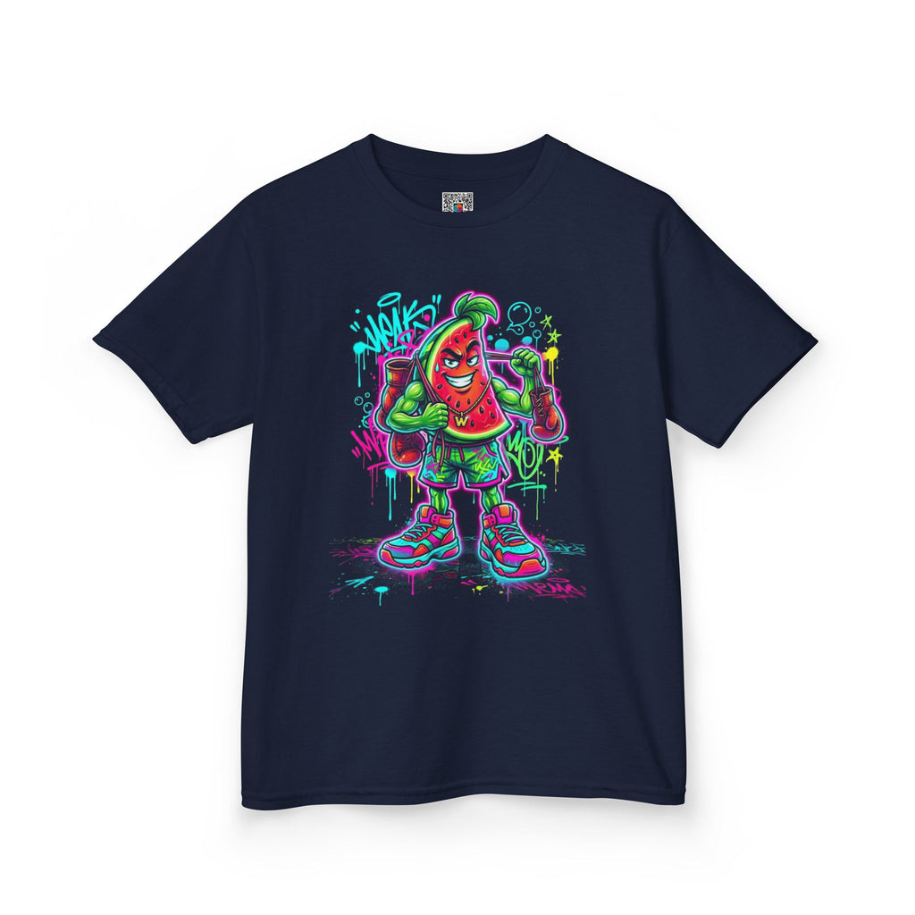 Kids Tee | Neon Graffiti Hot Sauce Character Graphic | Cr8tive Designs