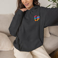 Watercolor Semicolon Hoodie | Rainbow Splash Mental Health Pocket Print Pullover | Cr8tive Designs