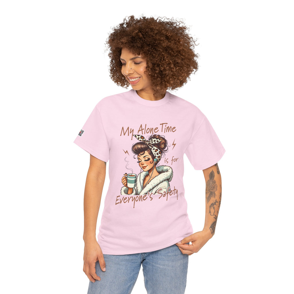 My Alone Time Is for Everyone’s Safety Graphic Tee – Funny Mom Life Shirt, Coffee Humor, Retro Style | Cr8tive Designs