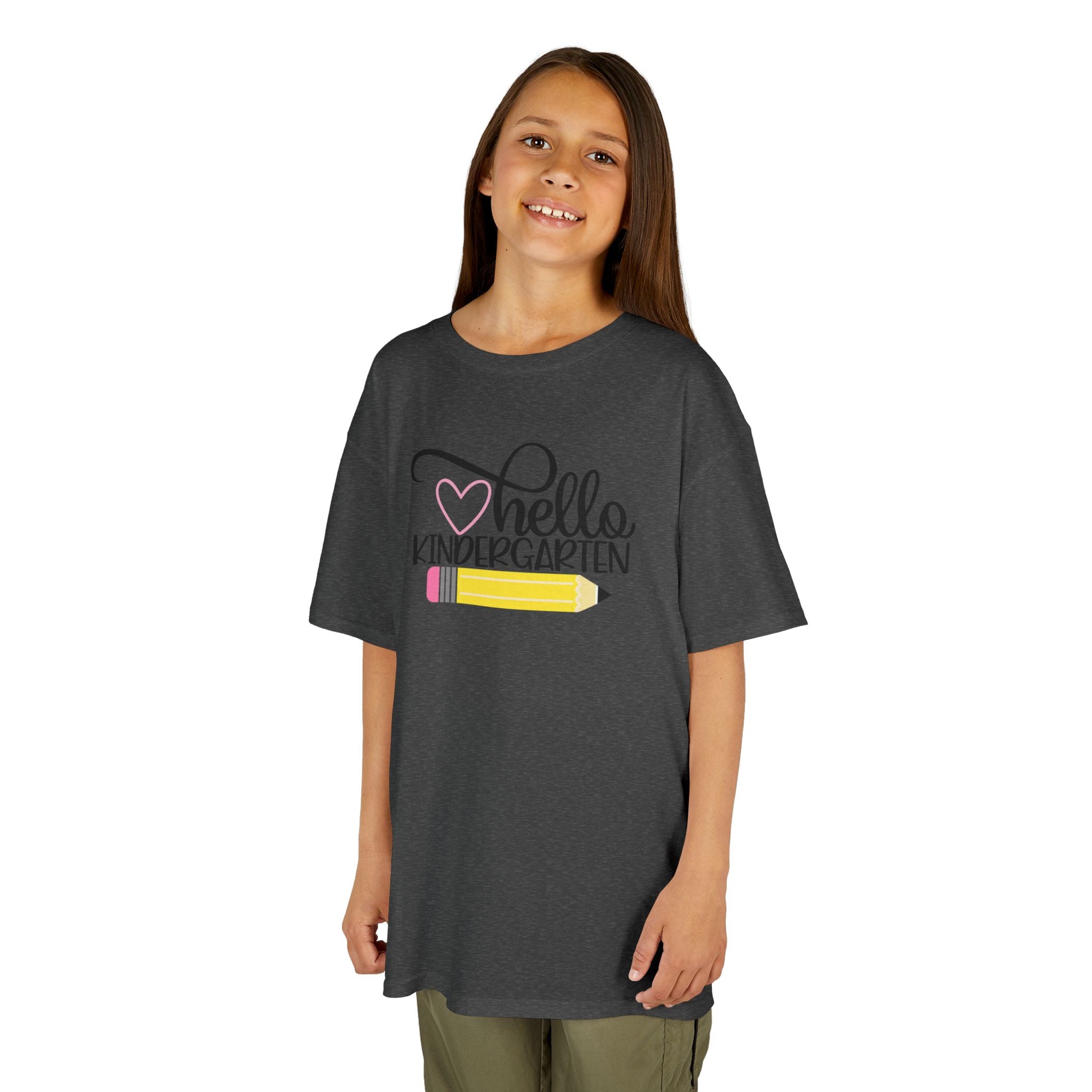 Hello Kindergarten Youth Tee | First Day of School Pencil T-Shirt | Cr8tive Designs