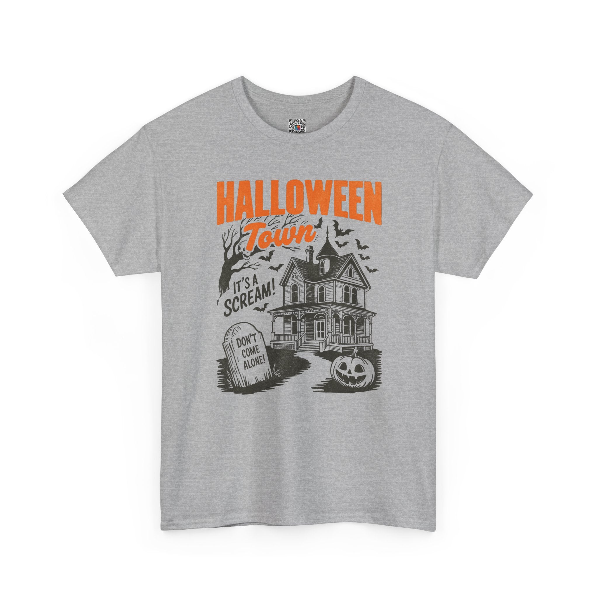 Halloween Town Haunted House Graphic T-Shirt | Spooky Season Vintage Halloween Tee | Cr8tive Designs
