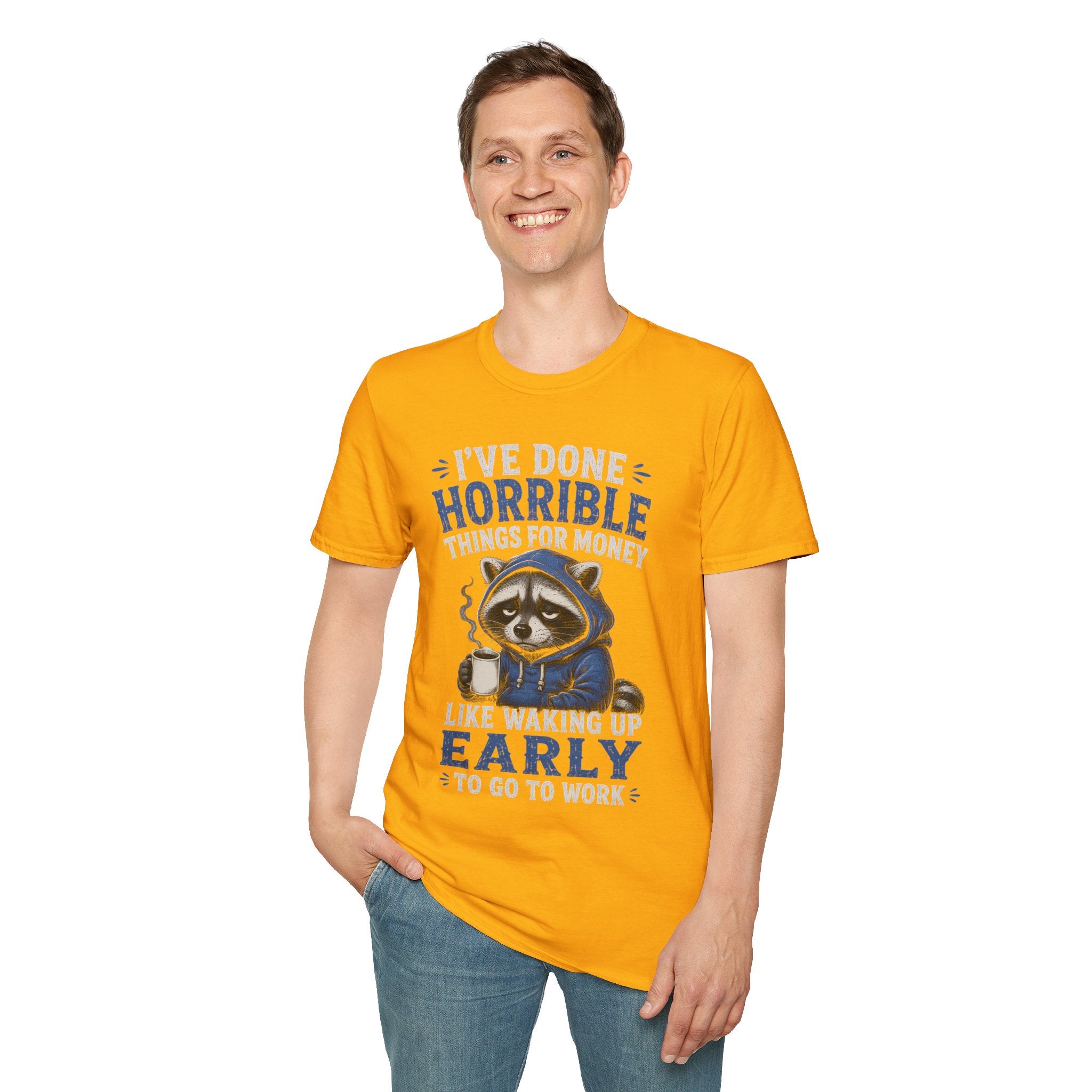 I've Done Horrible Things For Money Raccoon T-Shirt | Funny Sarcastic Graphic | Cr8tive Designs