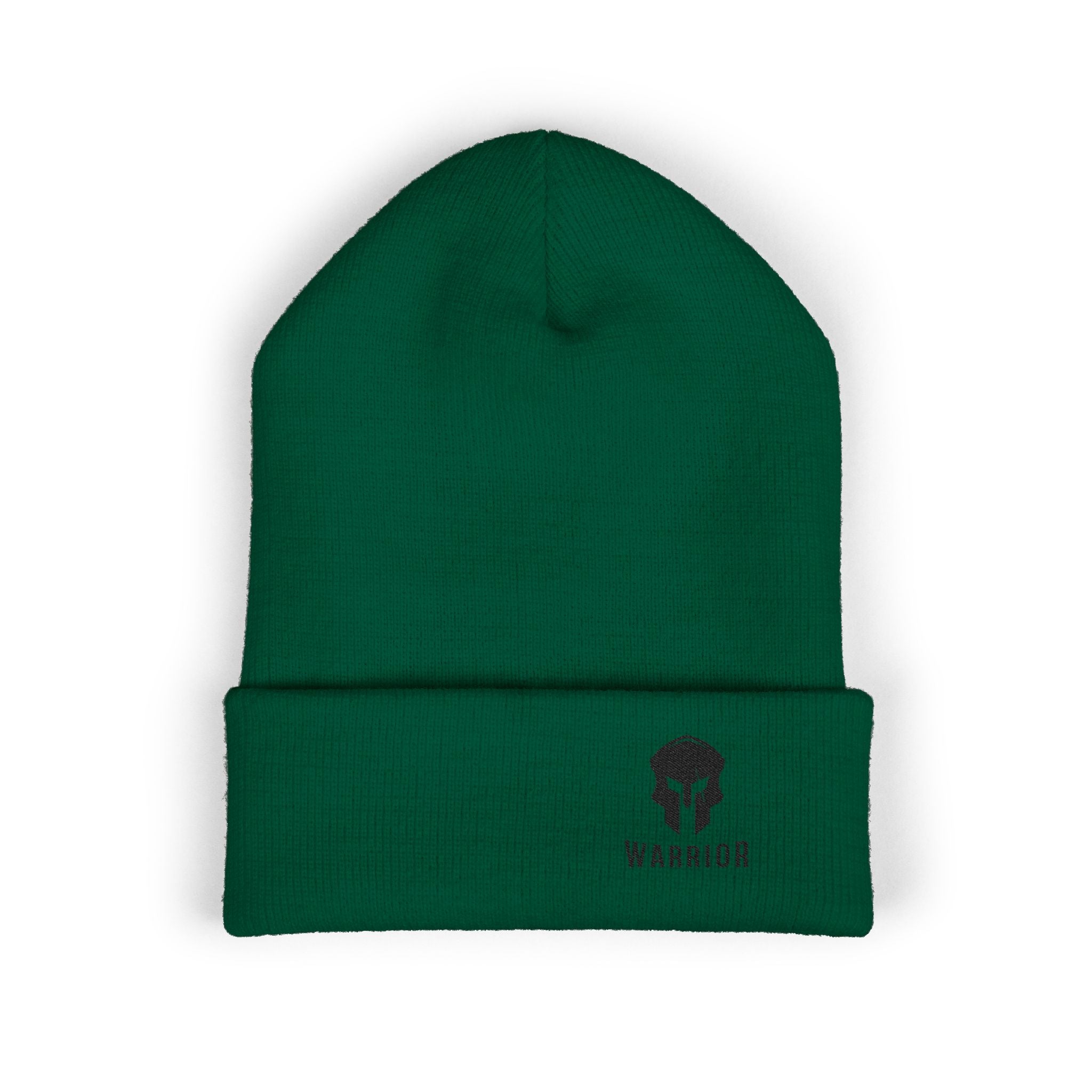 Warrior Skull Embroidered Cuffed Beanie