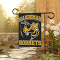 Hardeman Hornets Black & Gold Garden Flag | 12" × 18" School Spirit Flag | Cr8tive Designs