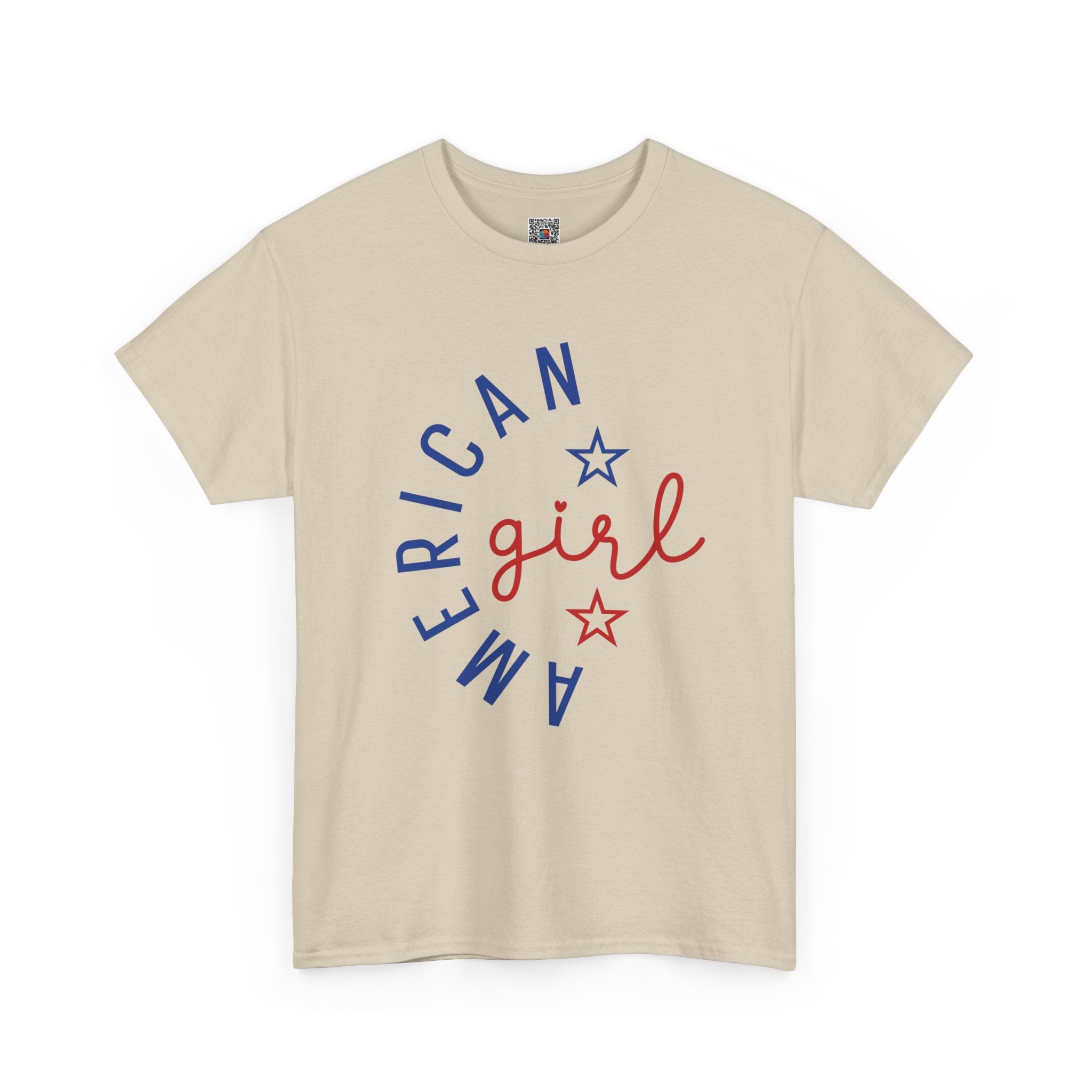 American Girl T-Shirt | Patriotic Red & Blue Star Tee| Cr8tive Designs