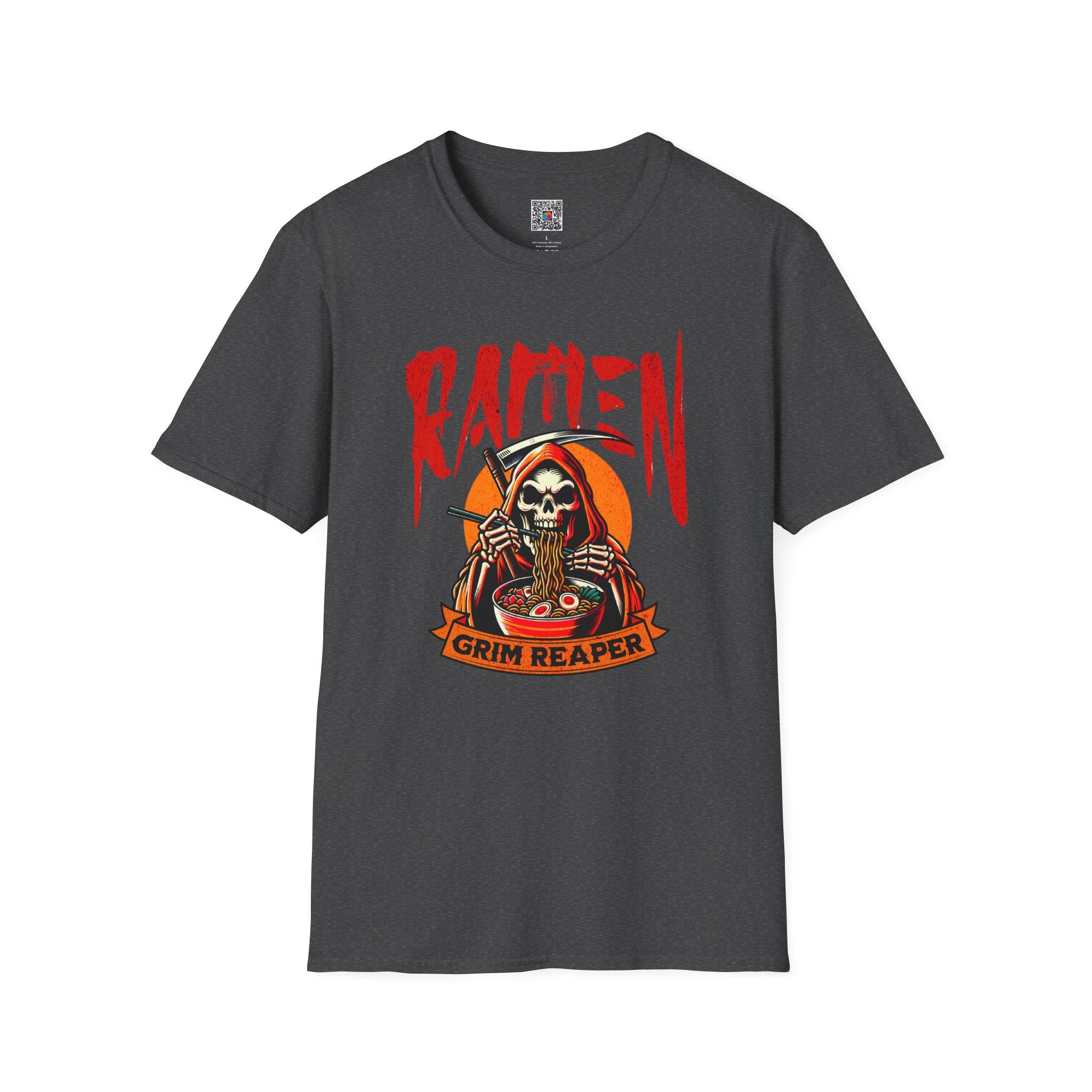 Ramen Grim Reaper T-Shirt | Skull Noodle Lover Tee | Cr8tive Designs