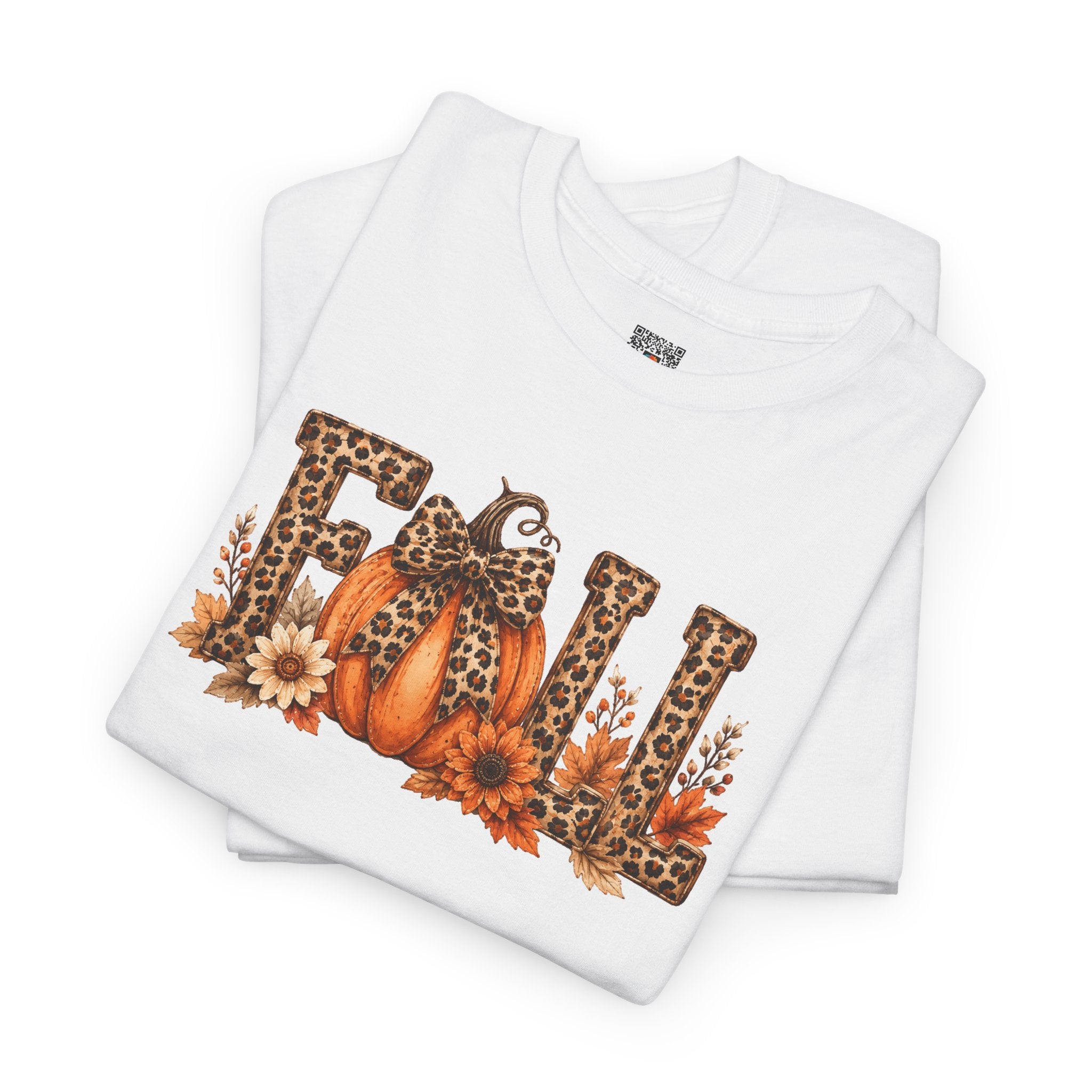 Leopard Fall Pumpkin Tee | Rustic Autumn Graphic T-Shirt | Cr8tive Designs