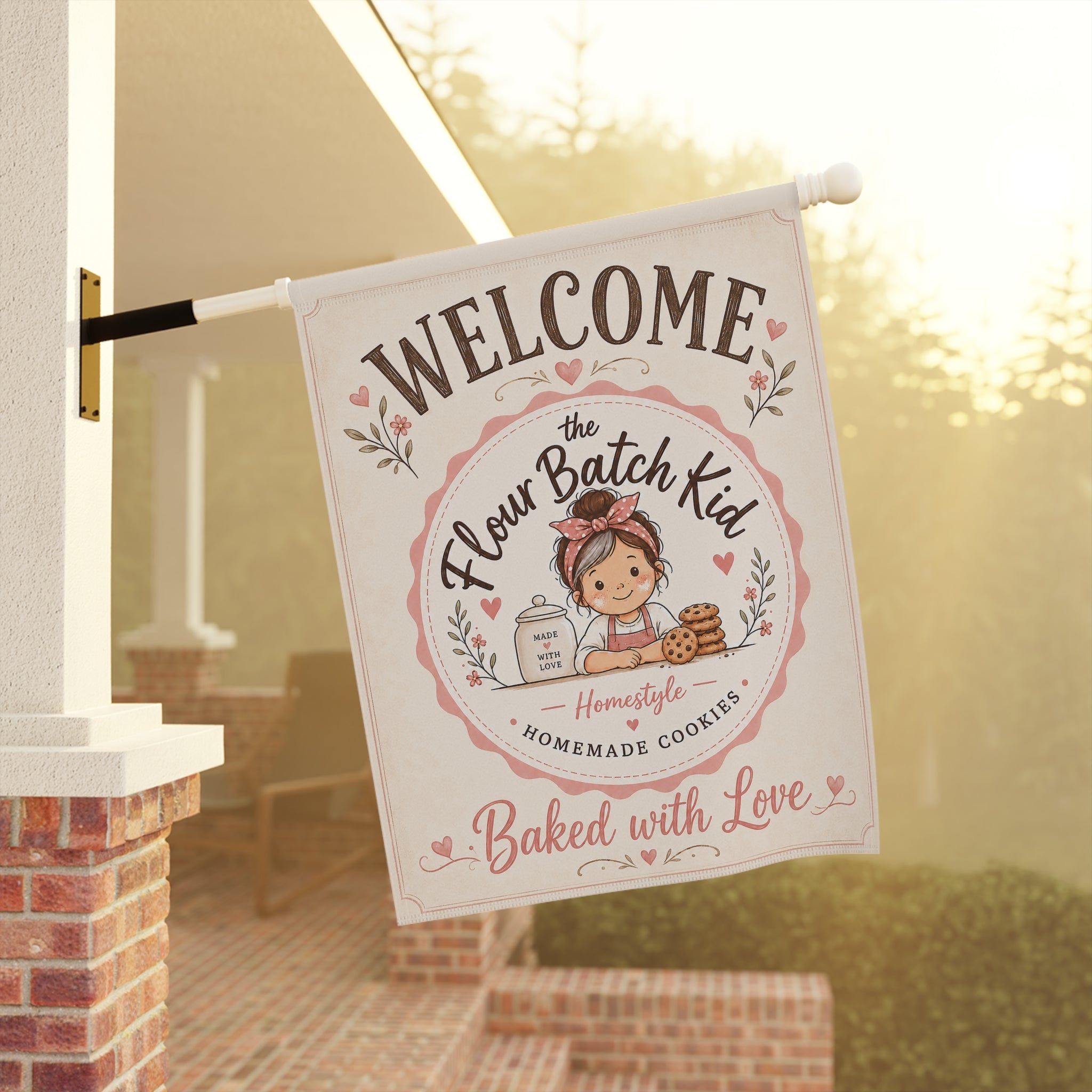 The Flour Batch Kid Welcome House Banner | Custom House Flag | Cr8tive Designs