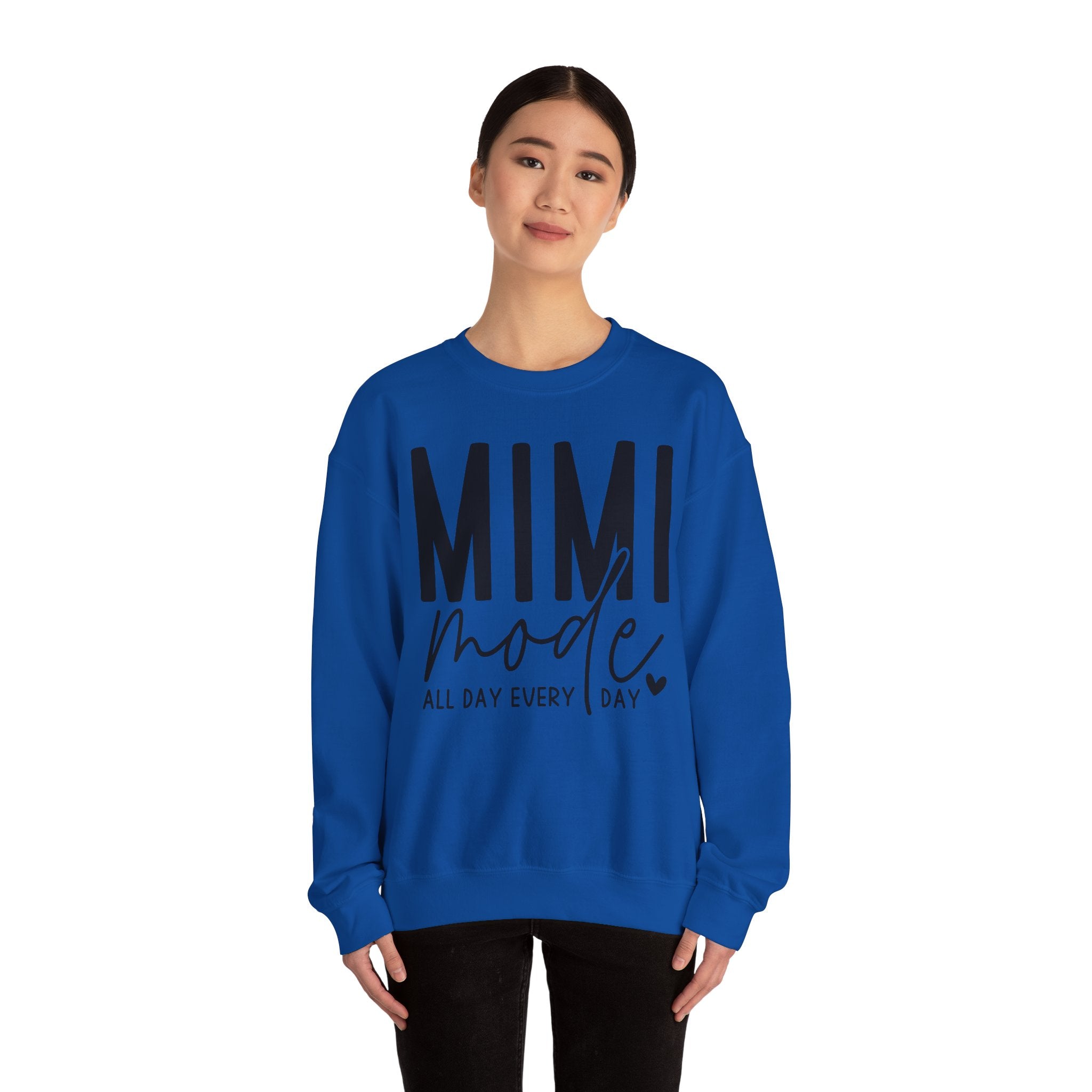 Mimi Sweatshirt – Cute Grandma Gift Crewneck, “All Day Every Day” Graphic Sweatshirt | Cr8tive Designs