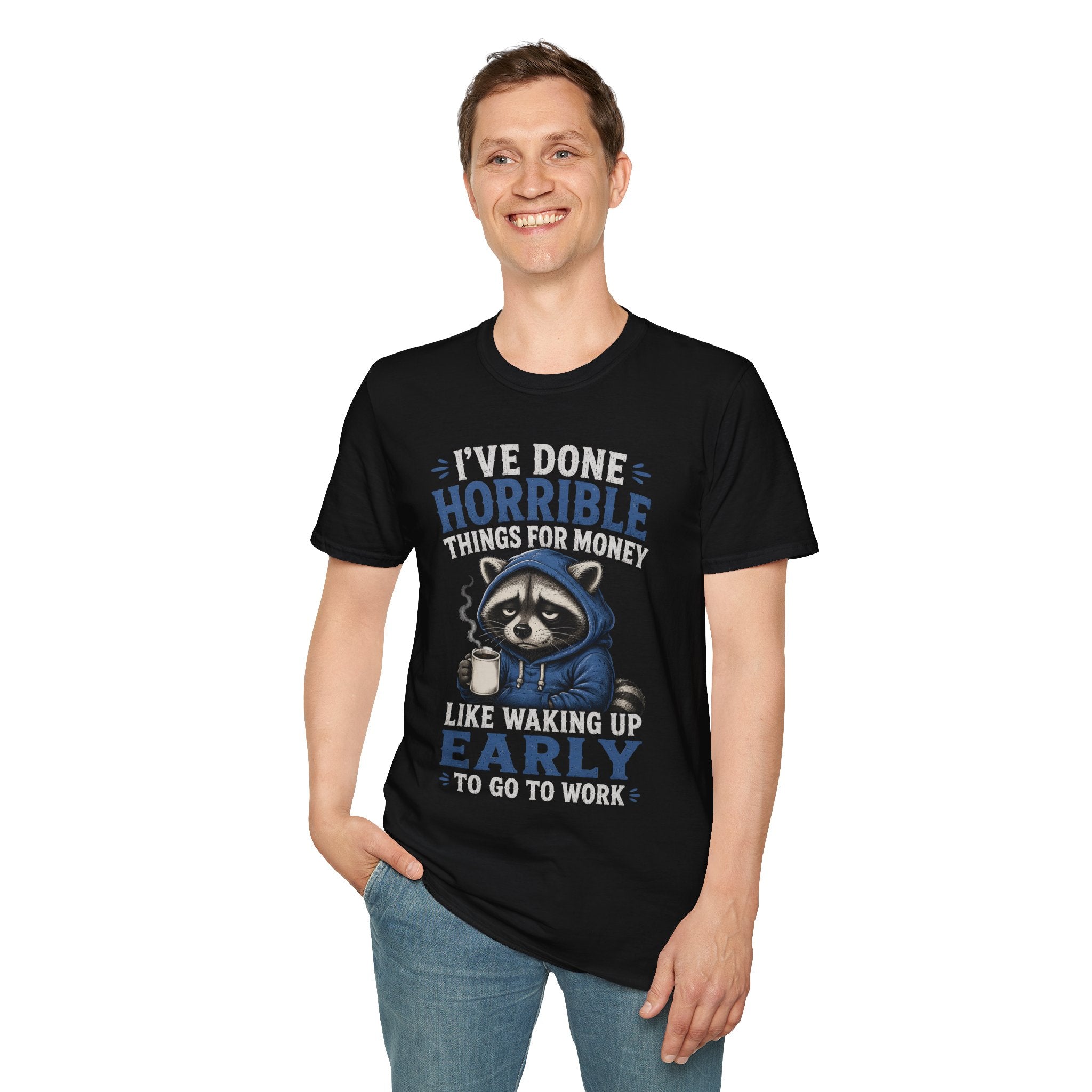 I've Done Horrible Things For Money Raccoon T-Shirt | Funny Sarcastic Graphic | Cr8tive Designs