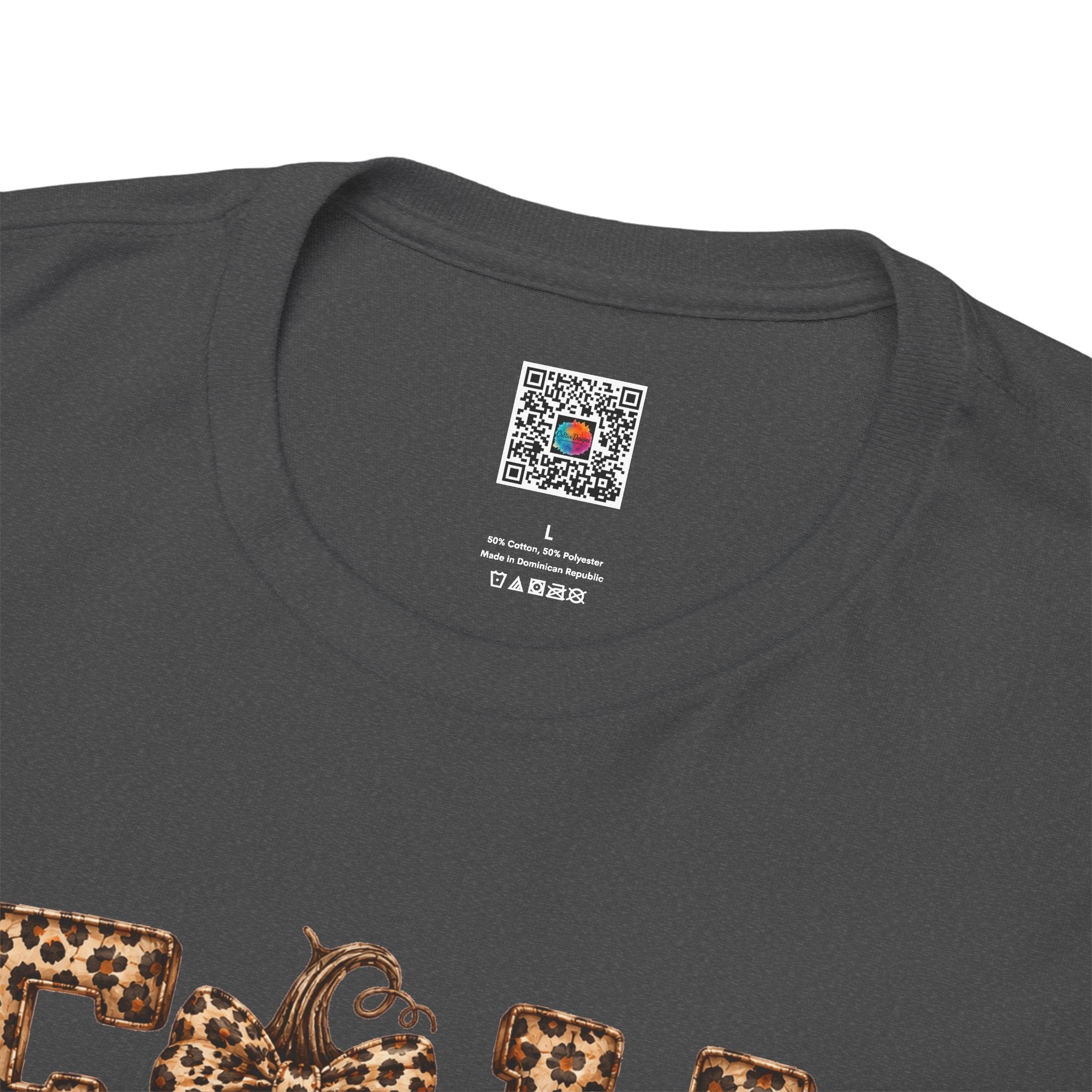 Leopard Fall Pumpkin Tee | Rustic Autumn Graphic T-Shirt | Cr8tive Designs