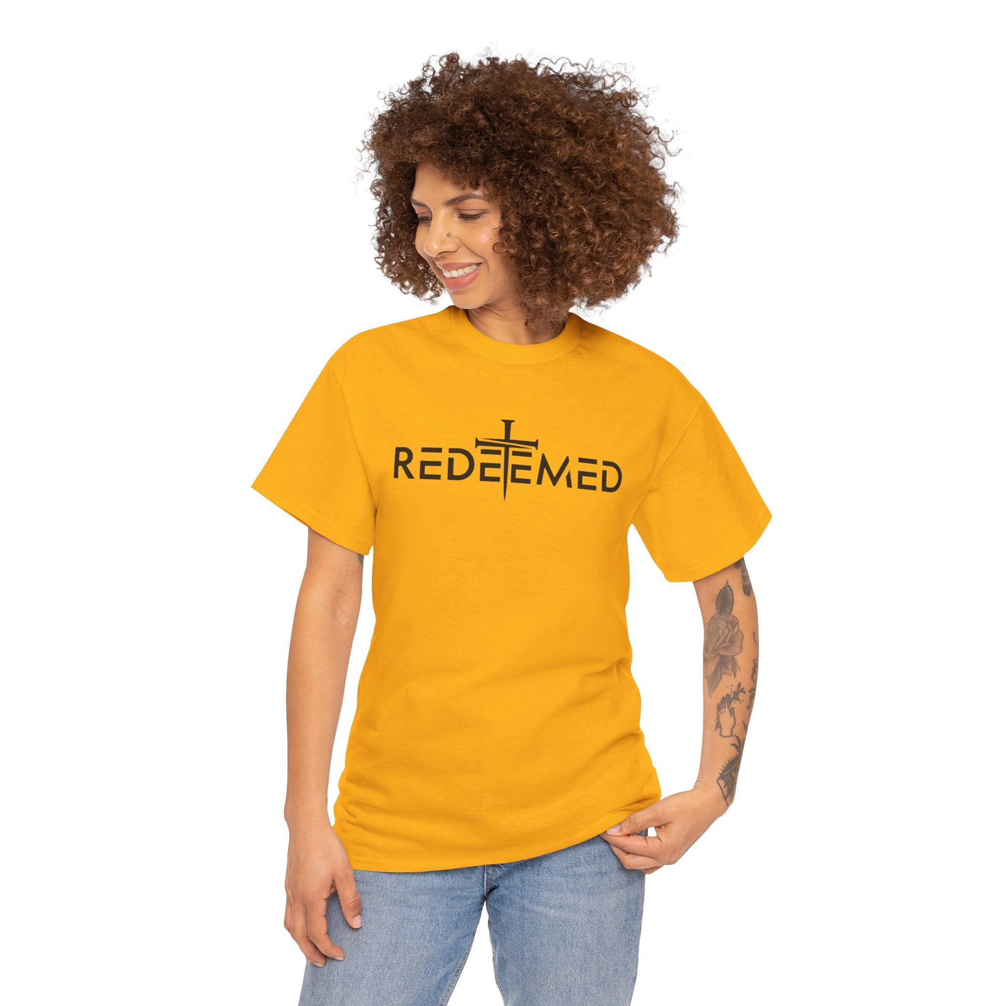 Redeemed – Minimalist Christian Cross Faith T-Shirt | Cr8tive Designs