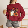 Witch Ghost & Pumpkin Sweatshirt | Floral Spooky Season Crewneck | Cr8tive Designs