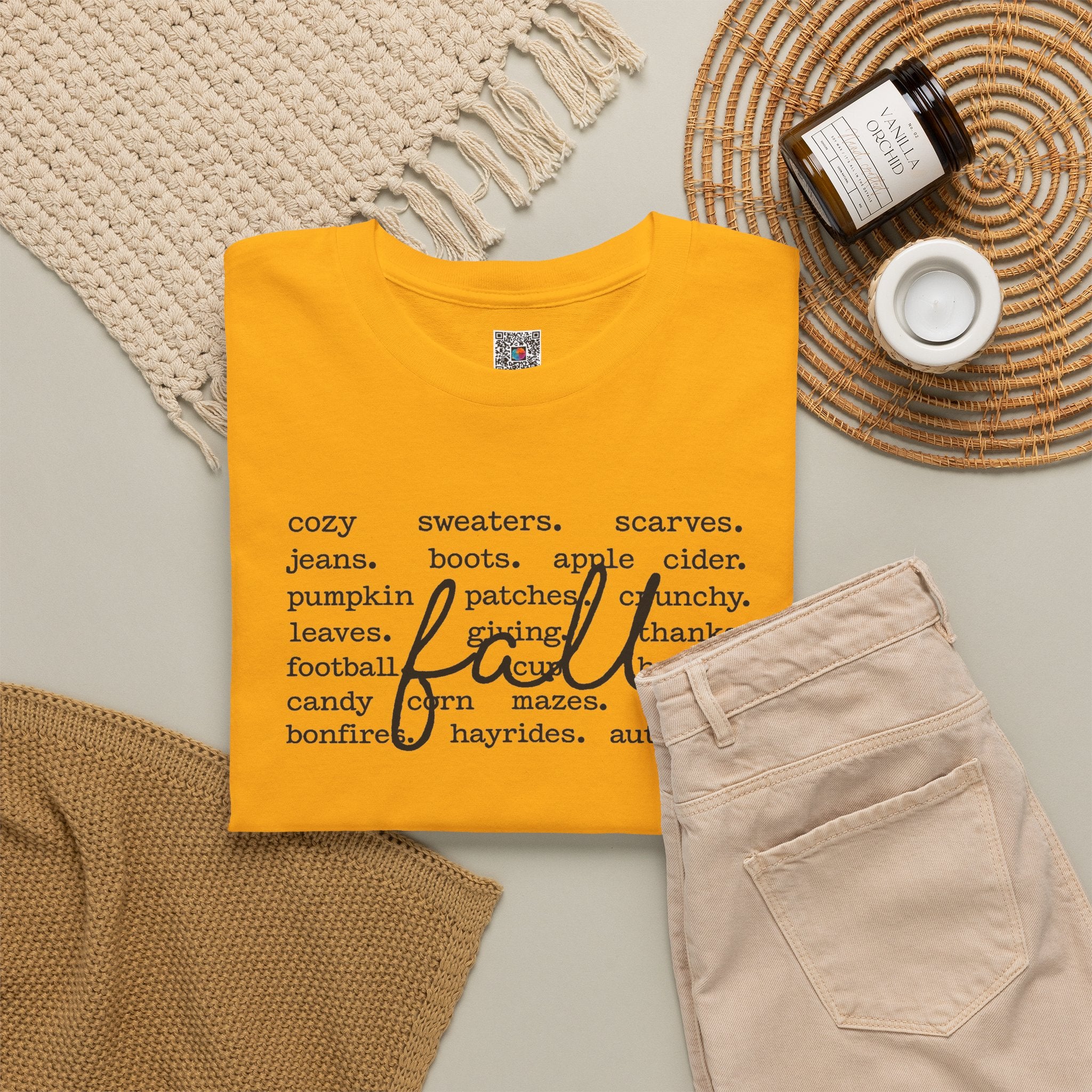 Everything Fall Favorites Tee | Cozy Autumn Word Art Shirt | Cr8tive Designs