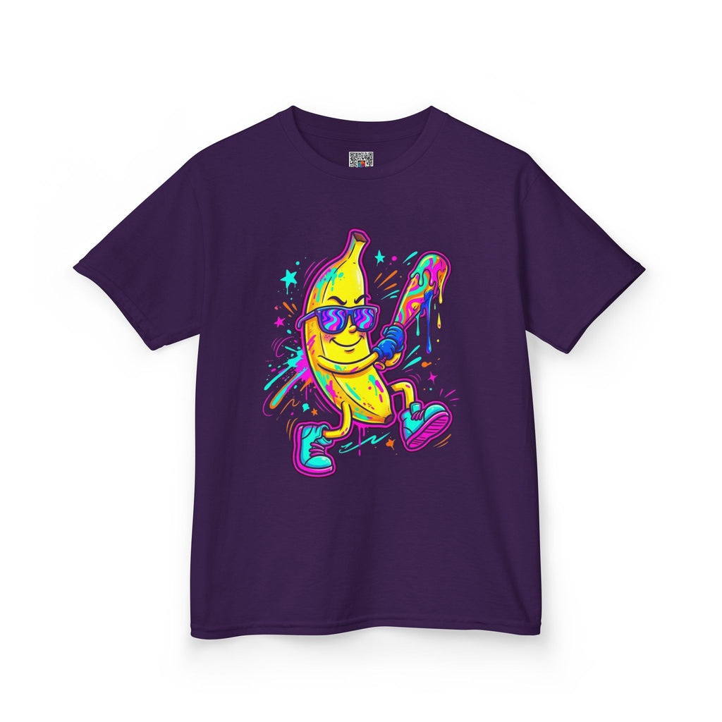 Kids T-Shirt | Neon Skateboarding Banana Graphic Tee | Cr8tive Designs