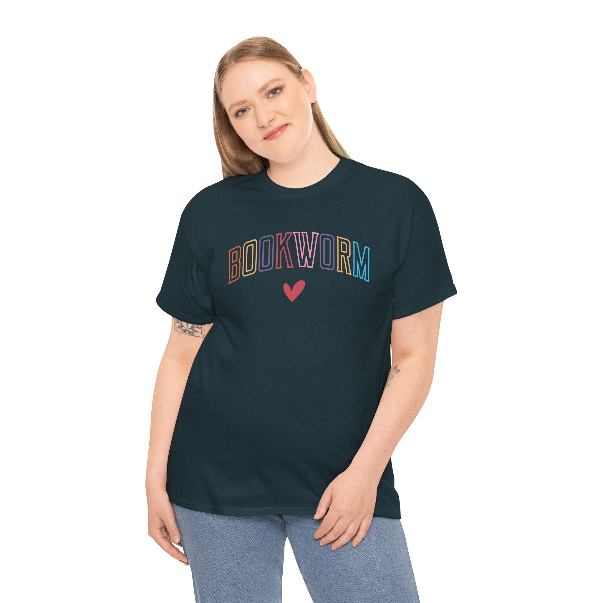 Bookworm Varsity Graphic Tee | Colorful Book Lover T-Shirt | Cr8tive Designs