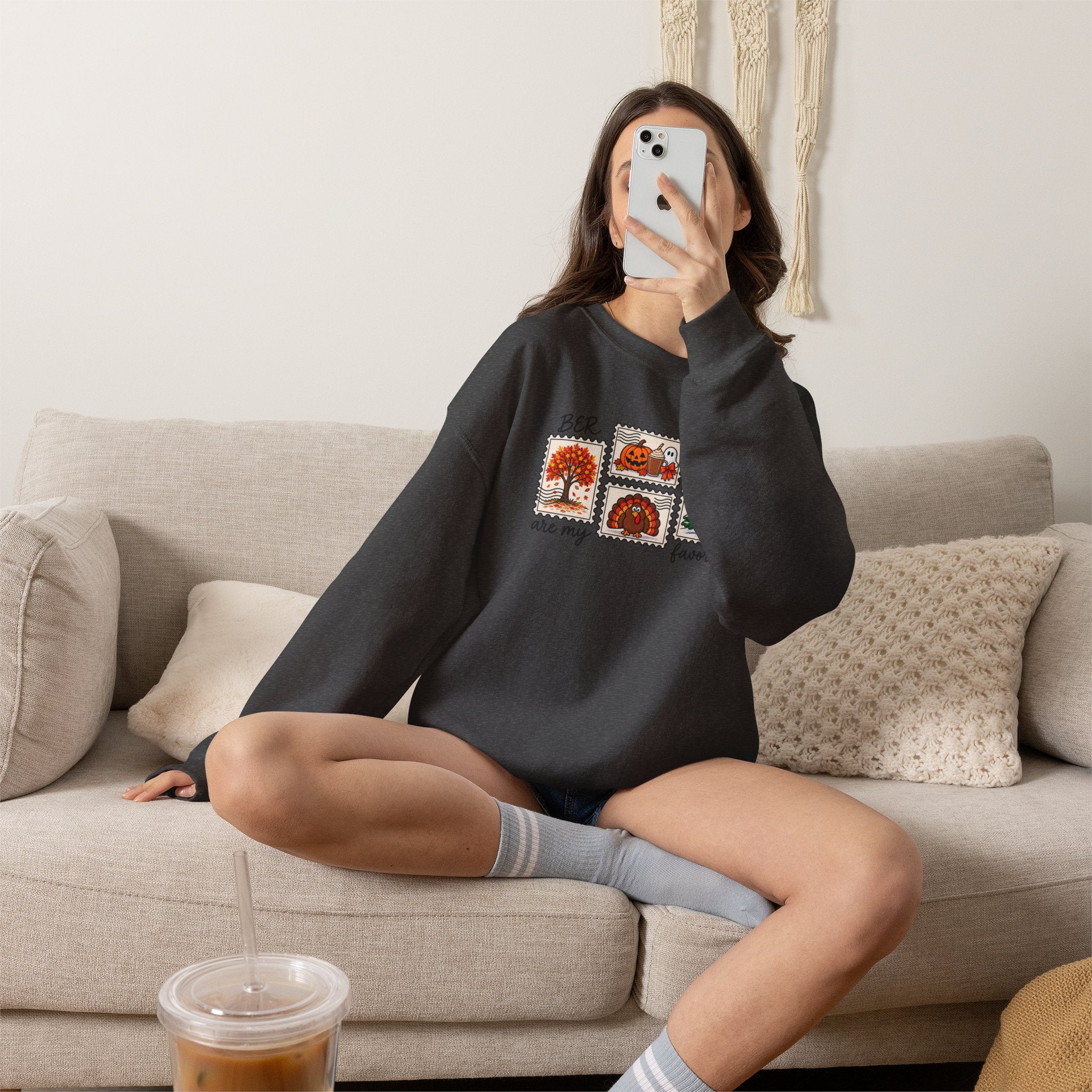 BER Months Are My Favorite Sweatshirt | Holiday Stamps Fall & Winter Crewneck | Cr8tive Designs