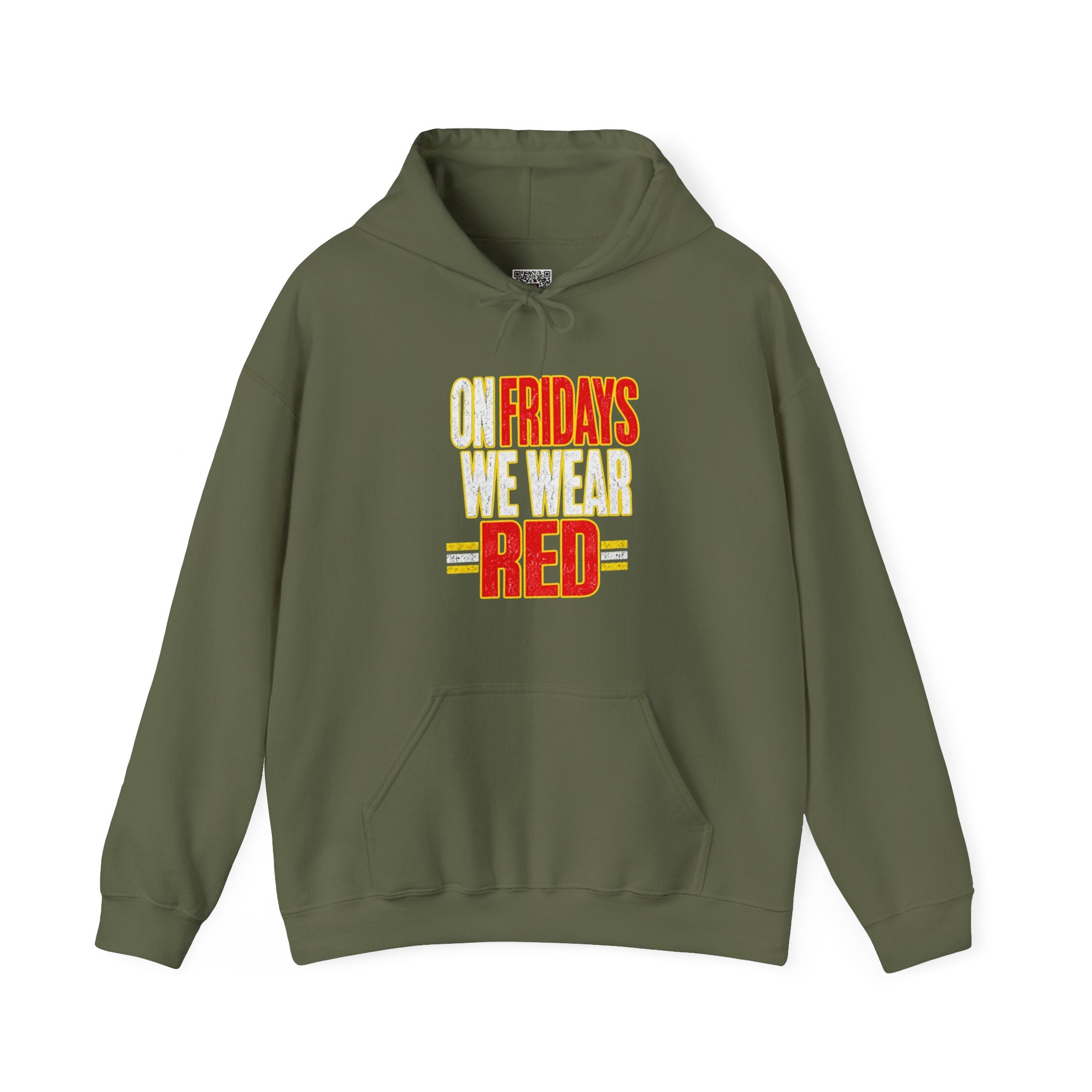 On Fridays We Wear Red | Distressed Football Fan Hoodie | Cr8tive Designs