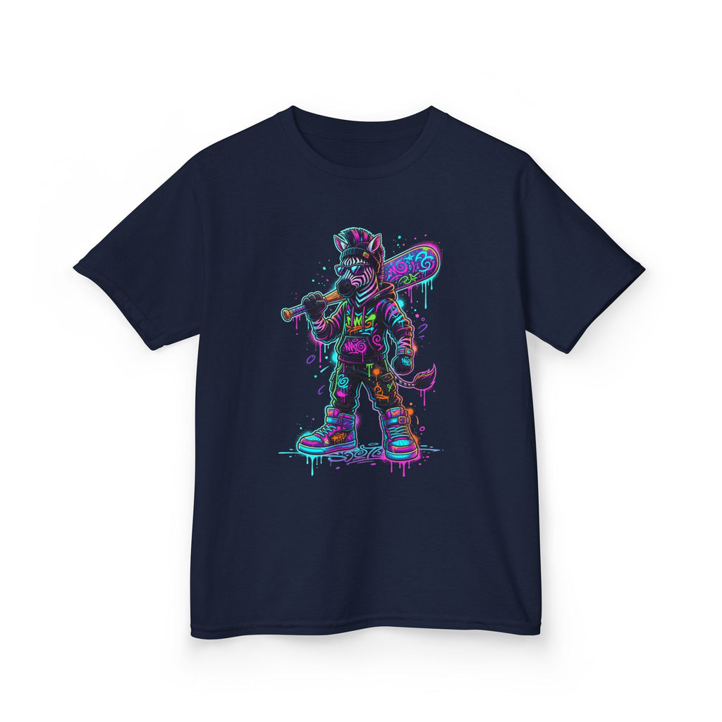 Kids Tee | Neon Zebra Street Warrior Graphic Tee | Cr8tive Designs
