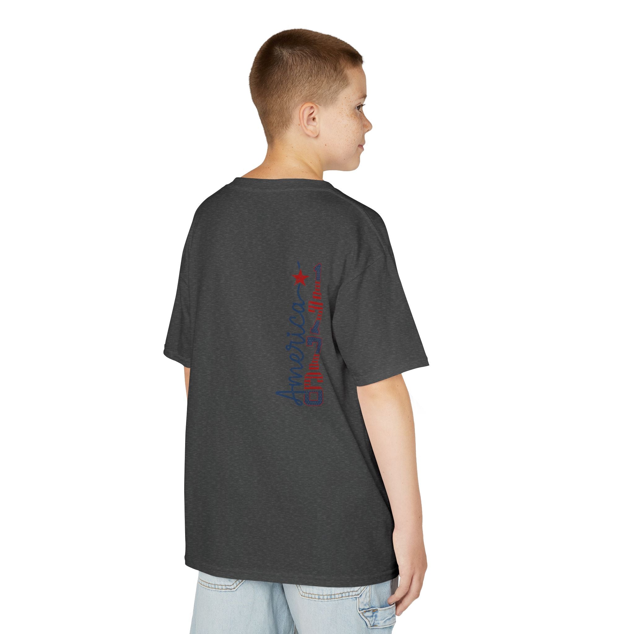 Kids USA Flag Tee | Patriotic Front and Back Design | Cr8tive Designs