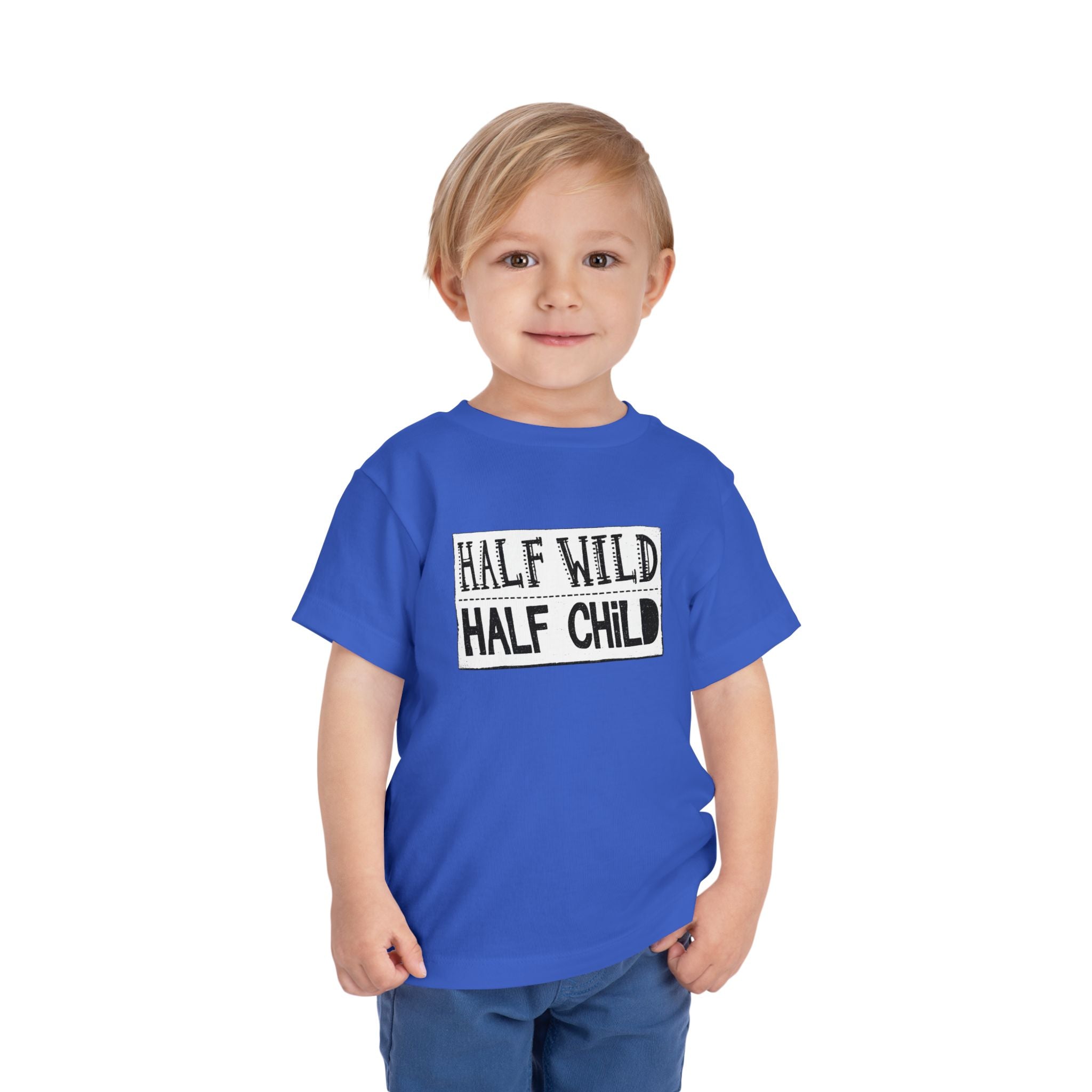 Half Wild Half Child Toddler Tee | Funny Wild Kid T-Shirt | Cr8tive Designs