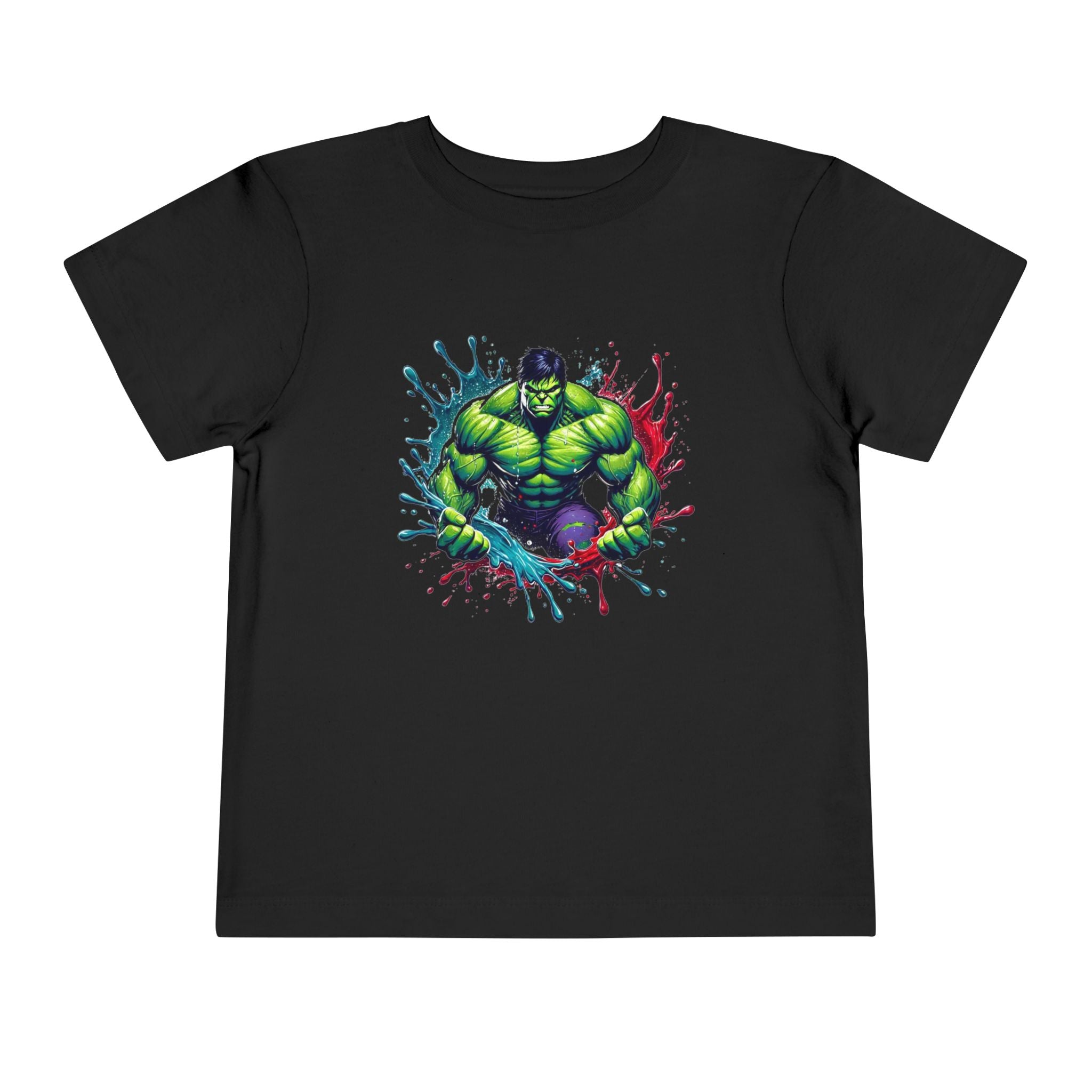 Green Rage Superhero Toddler Tee | Comic-Inspired Action T-Shirt | Cr8tive Designs