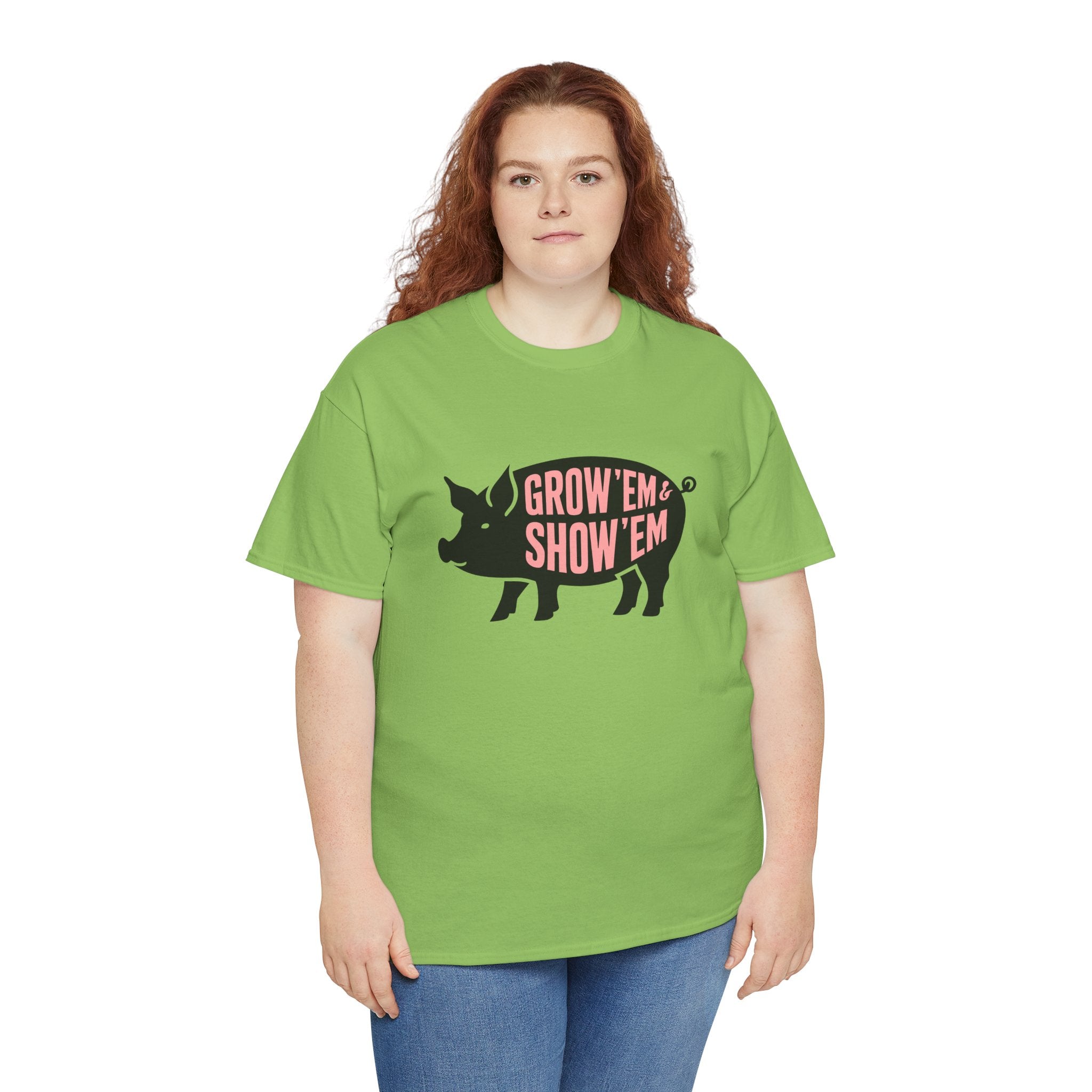 Grow ’Em Show ’Em | Livestock Show Pig Graphic Tee | Cr8tive Designs