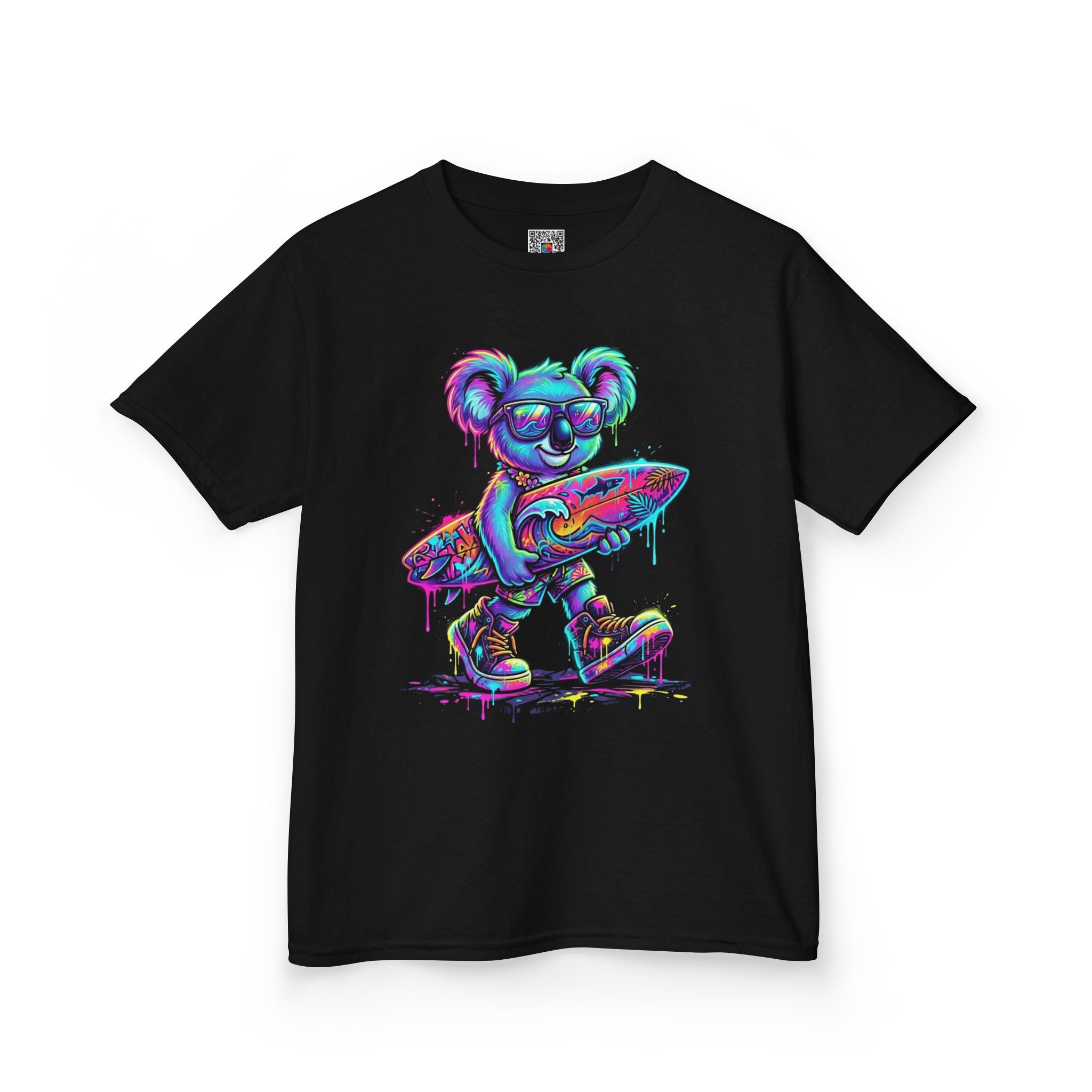 Neon Surfing Koala Graphic Tee | Cr8tive Designs