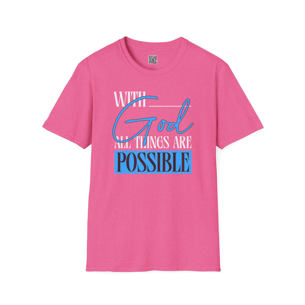 God All Things Are Possible T-Shirt — Inspirational Christian Faith Tee| Cr8tive Designs