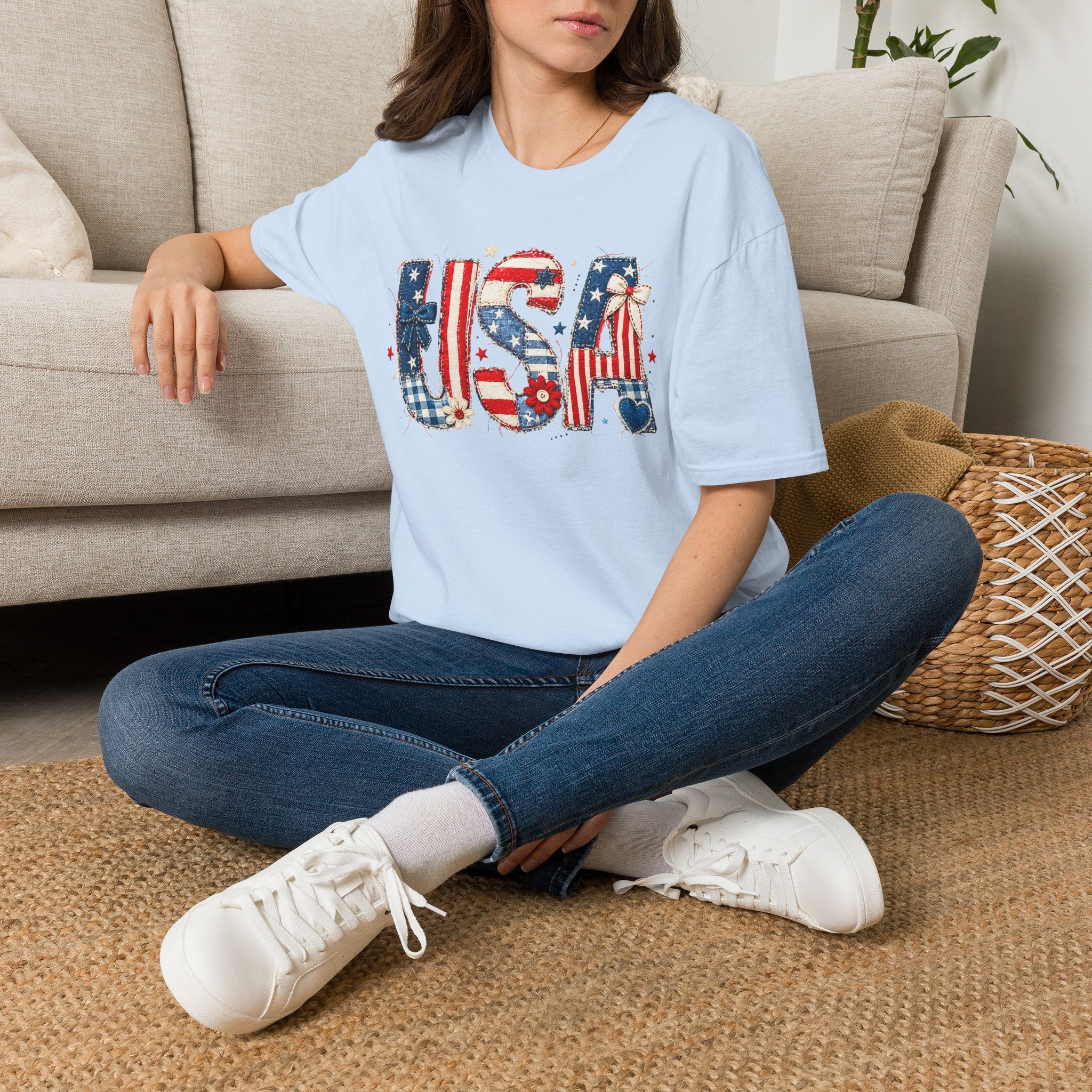 USA Patriotic | Vintage Red White & Blue Design | Cr8tive Designs