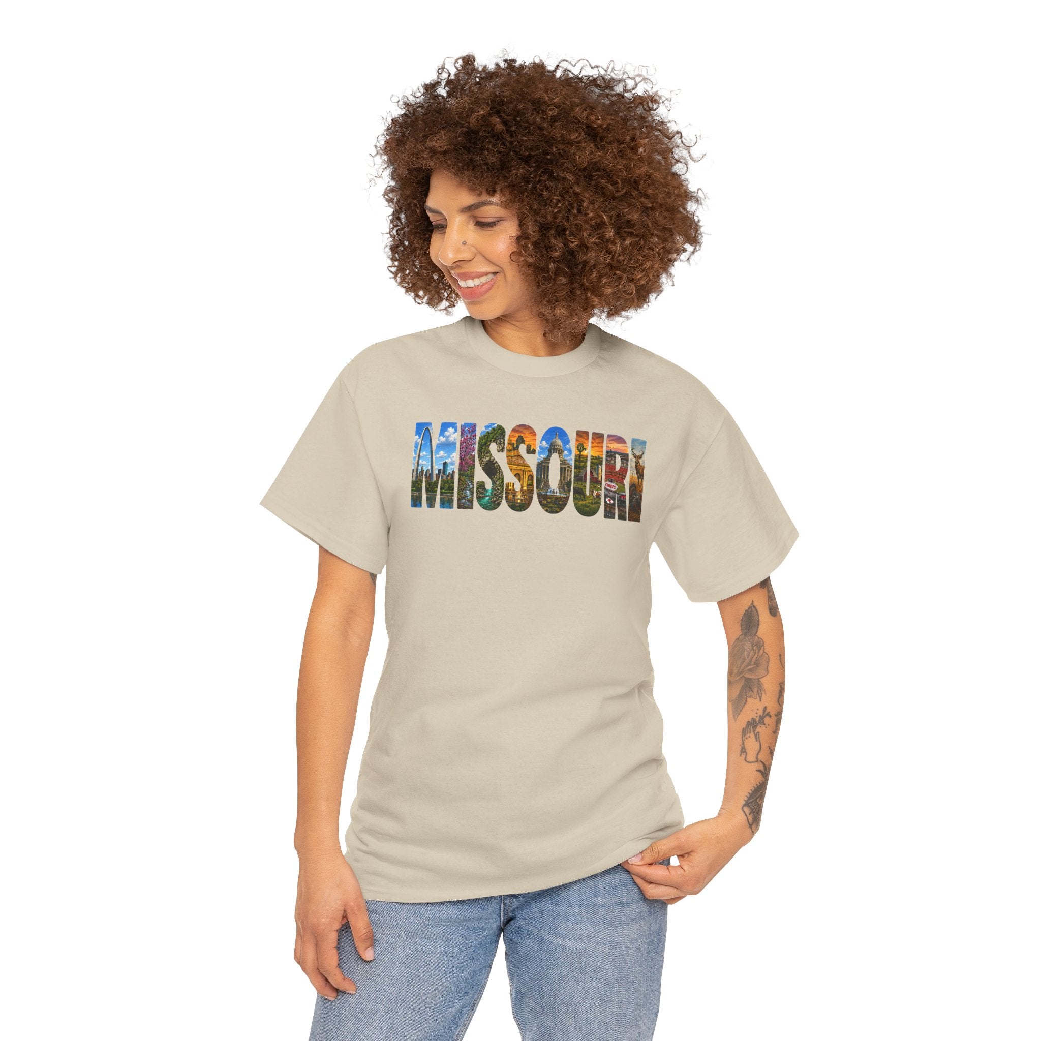 Missouri Landmark Lettering | Scenic State Typography T-Shirt | Cr8tive Designs