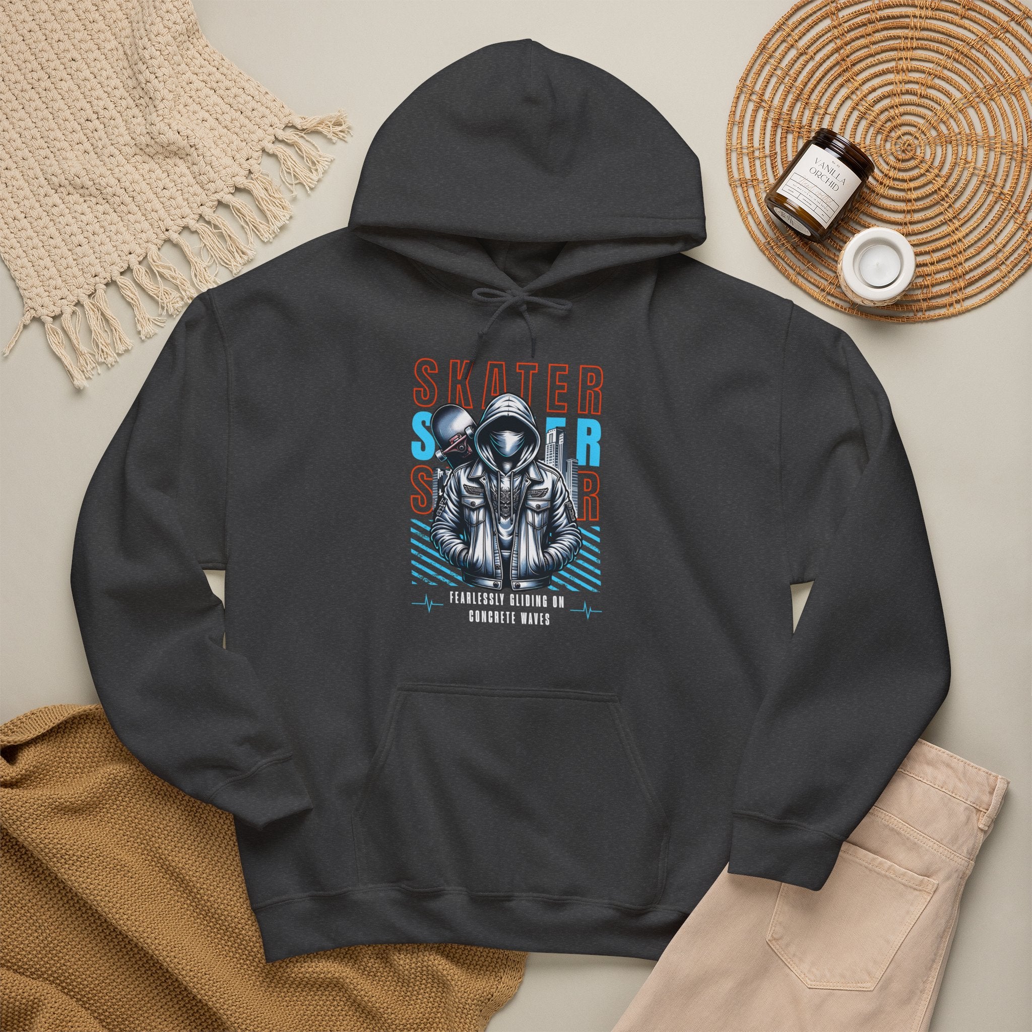 Skater Fearlessly Gliding | Urban Streetwear Hoodie | Cr8tive Designs