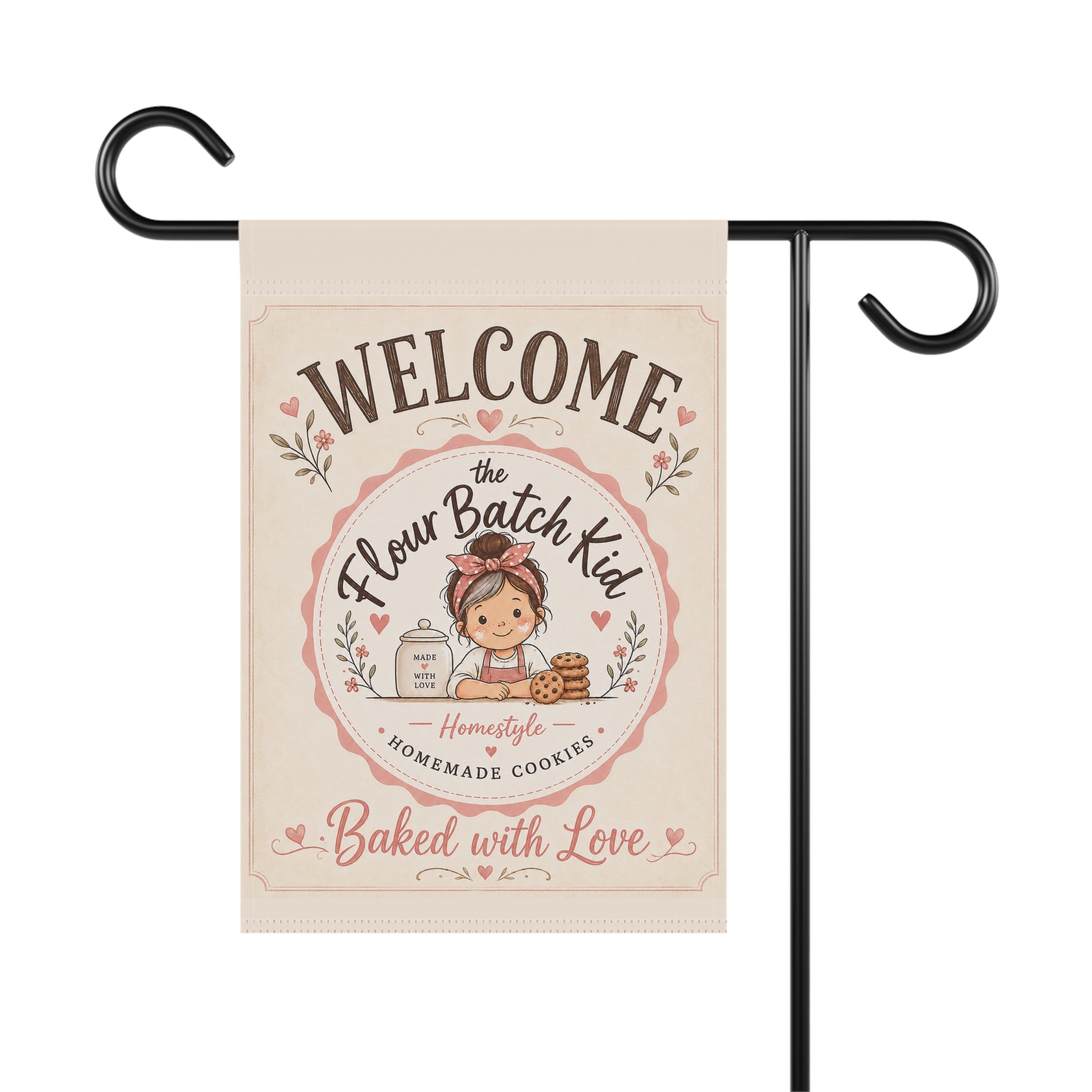 The Flour Batch Kid Welcome Garden Flag | Custom Garden Flag | Cr8tive Designs