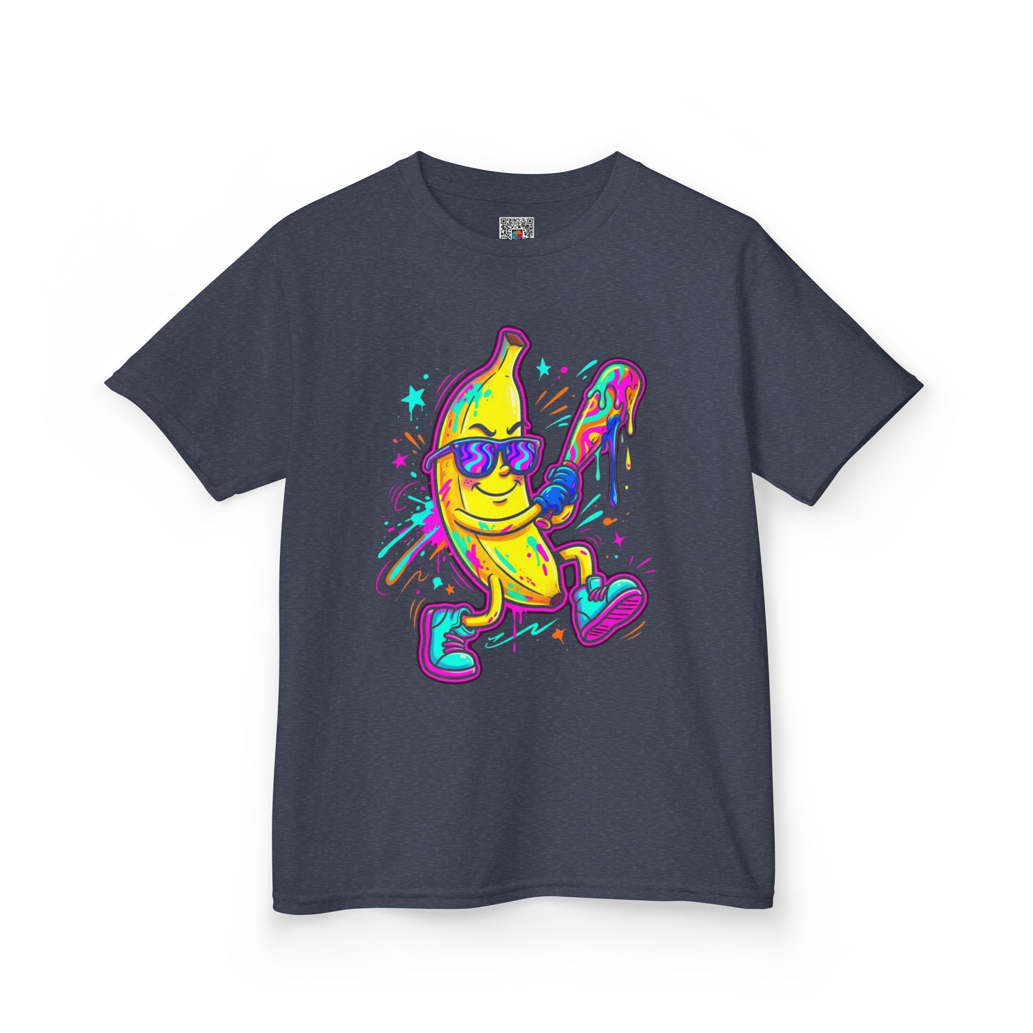 Kids T-Shirt | Neon Skateboarding Banana Graphic Tee | Cr8tive Designs